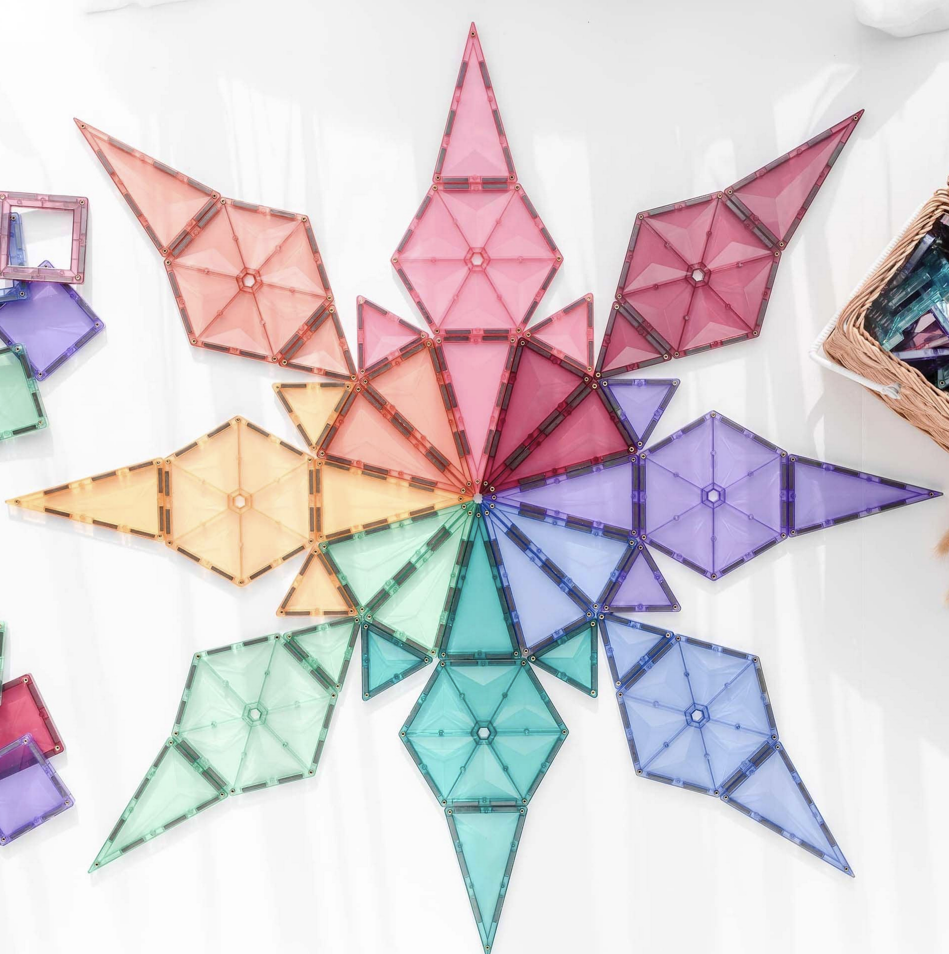  Connetix Pastel Geometry Pack 40 Peças - Connetix Tiles 