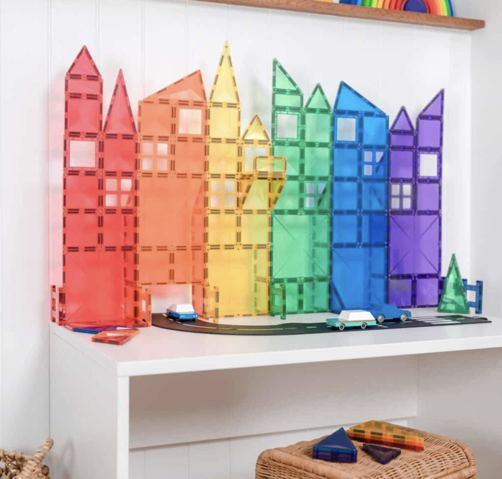  Connetix Rainbow Creative Pack 102 Peças - Connetix Tiles 