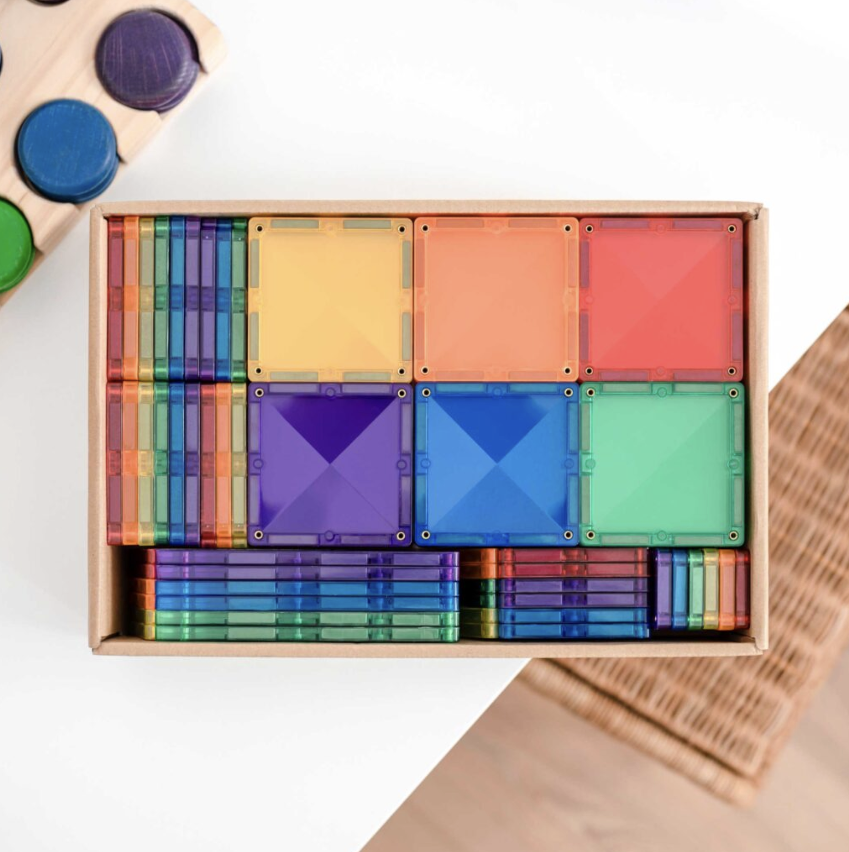  Connetix Rainbow Creative Pack 102 Peças - Connetix Tiles 
