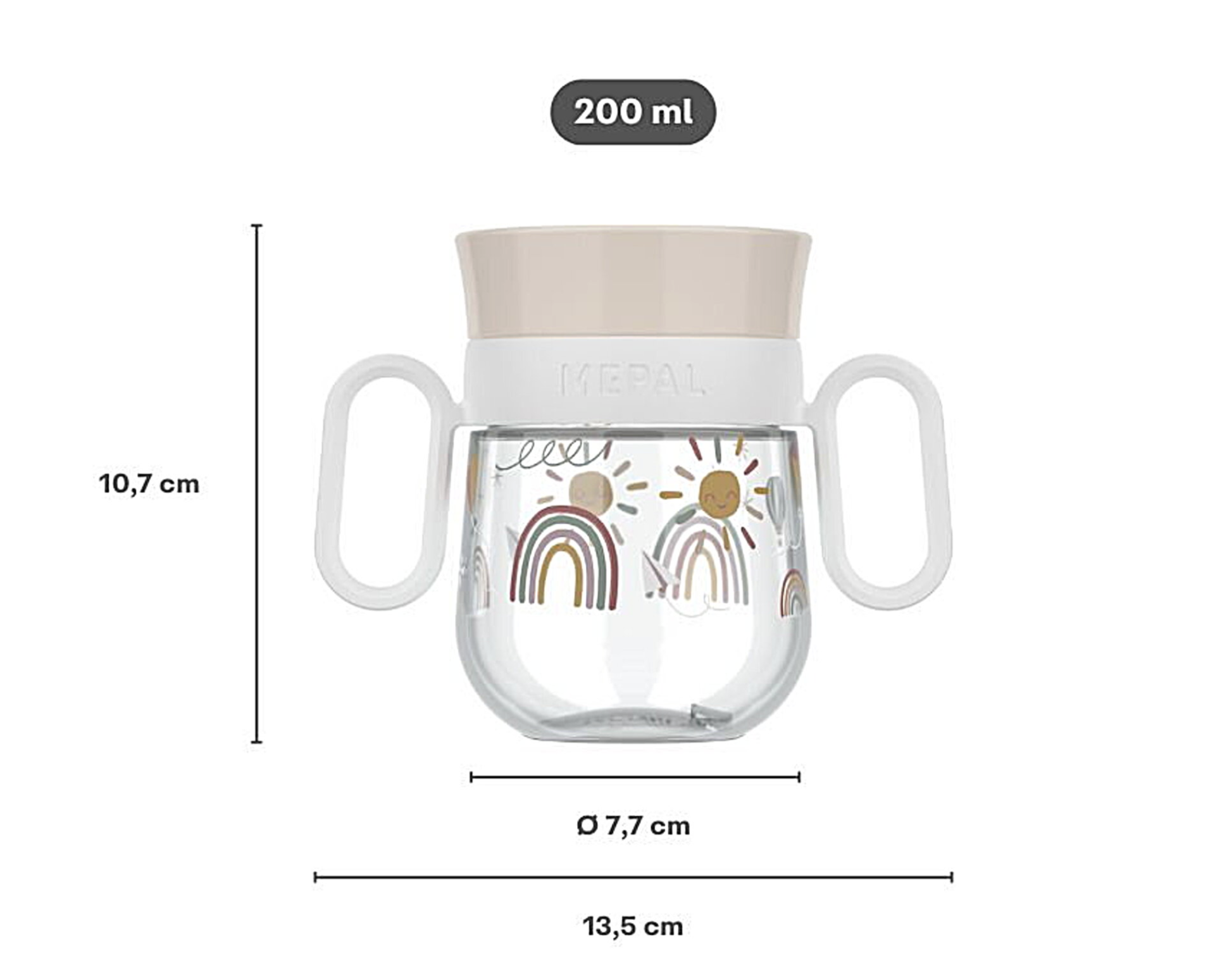  Copo 360º Arco-Íris 200 ml - Mepal 