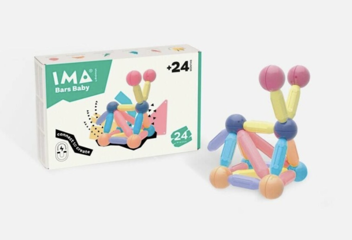  Imabars Baby Barras Magnéticas 24Pcs - Imanix 