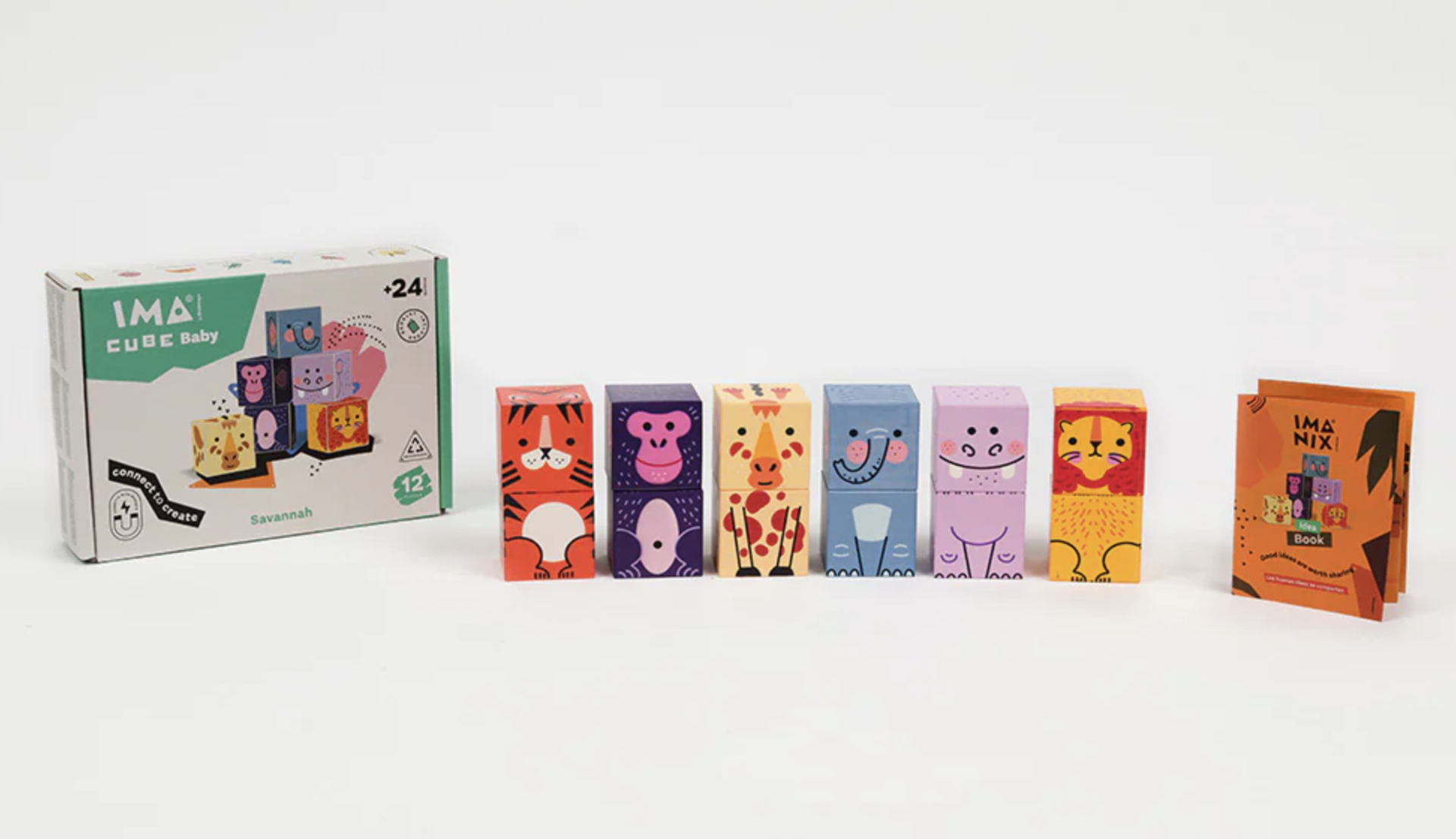  ImaCube Baby Cubos Magnéticos 12 Peças - Imanix 