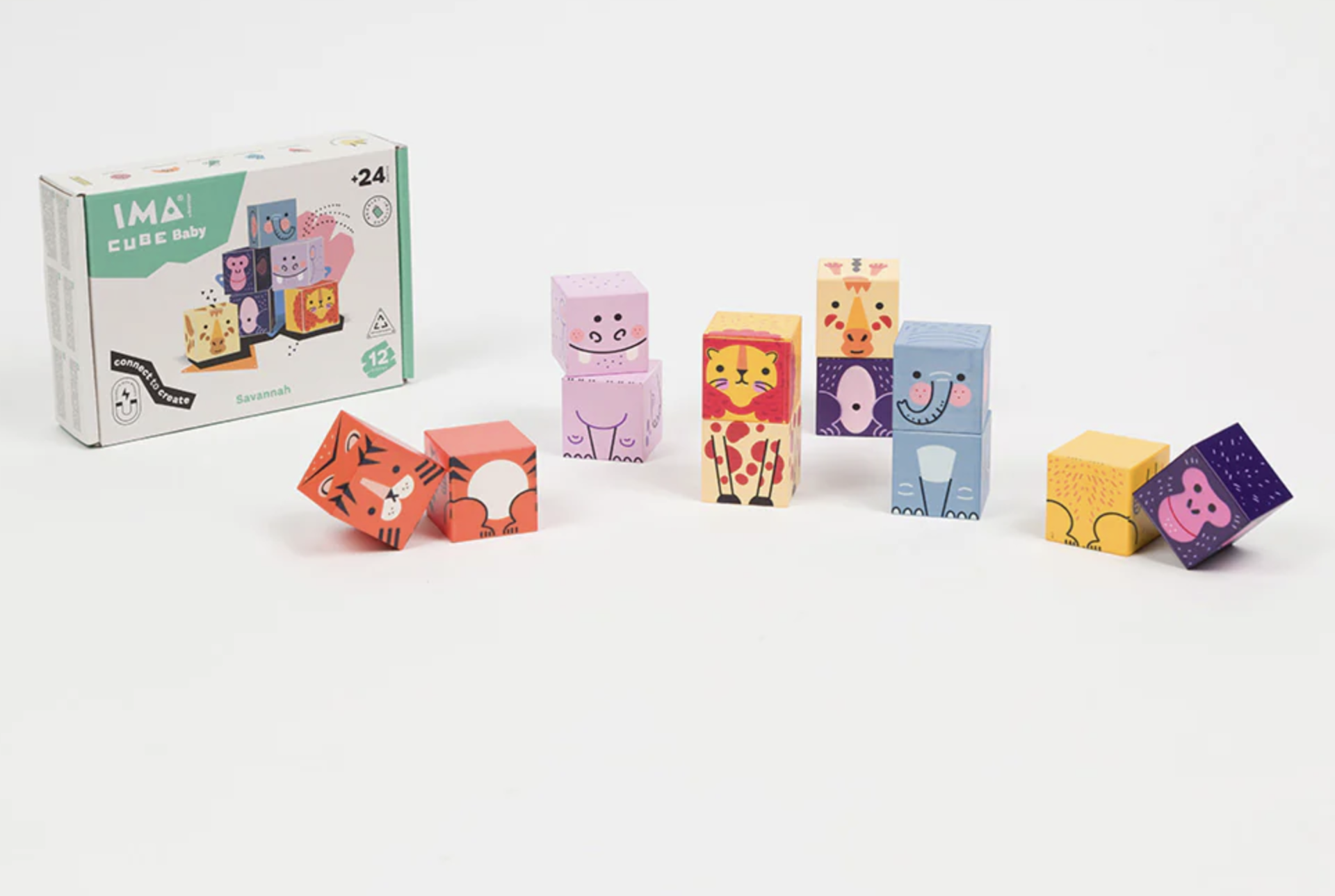  ImaCube Baby Cubos Magnéticos 12 Peças - Imanix 