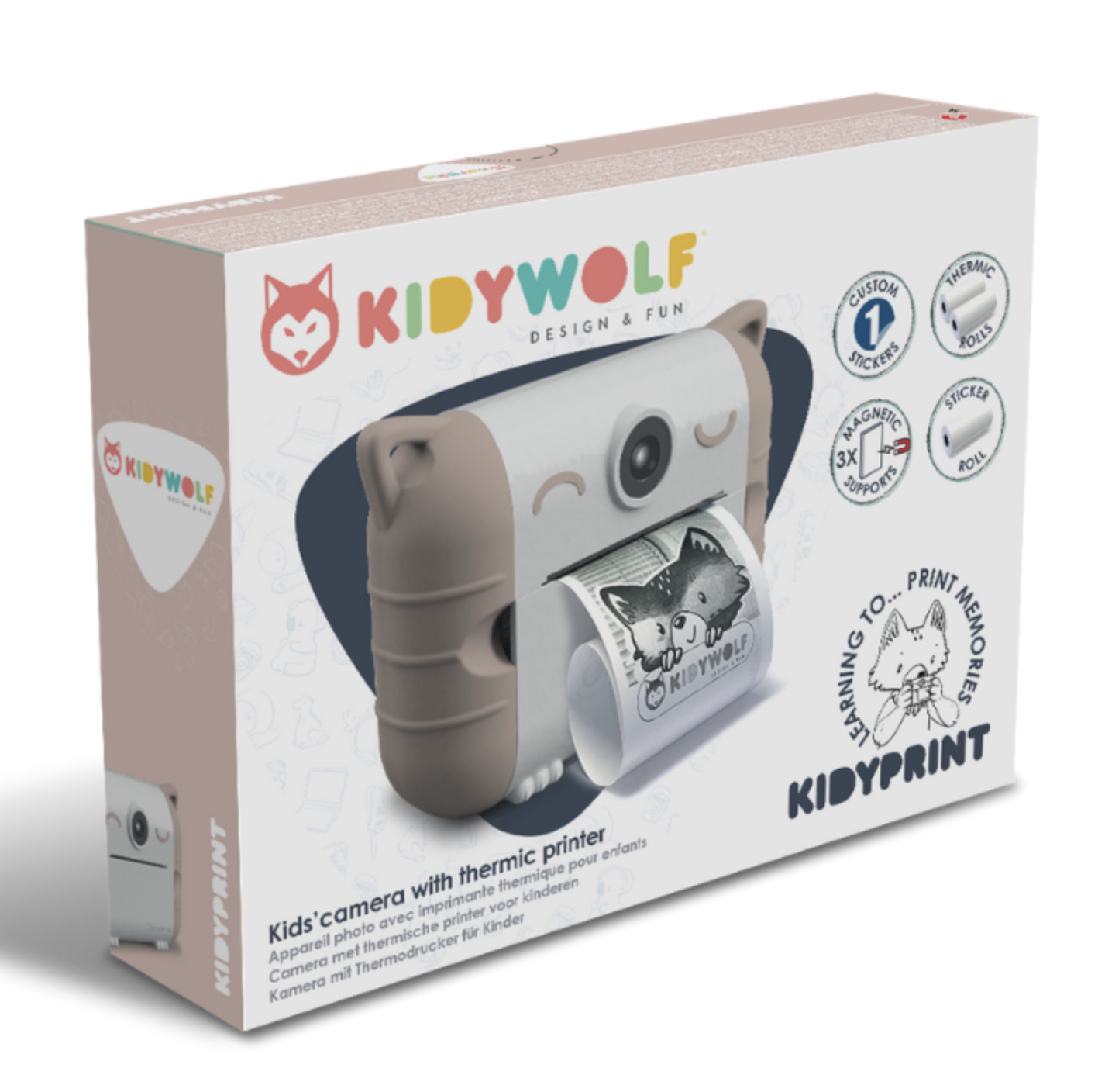  KidyPrint Maquina Fotográfica c/ Impressão Rosa - Kidywolf 