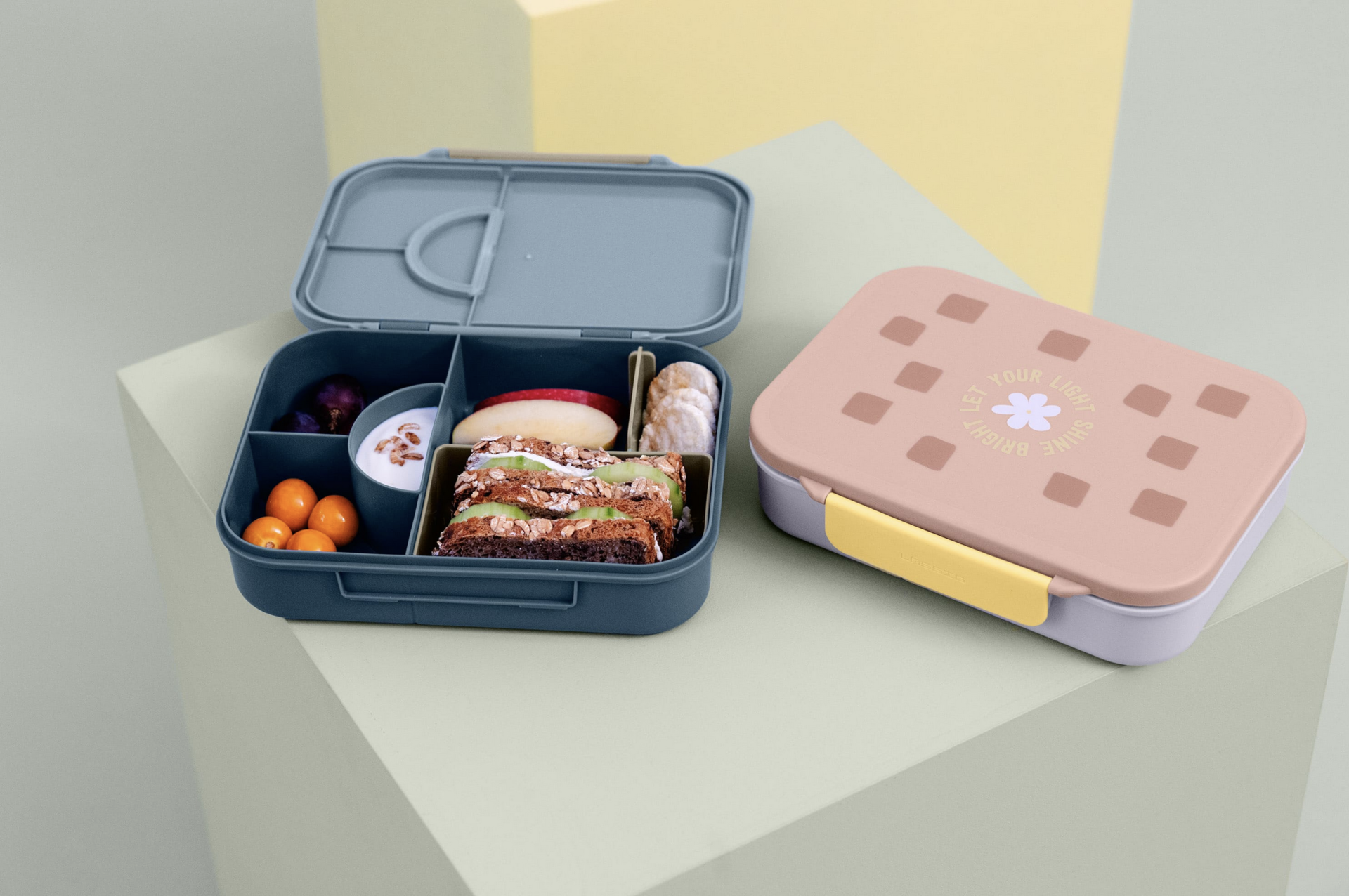  Lancheira Bento Pattern Party Blue Green - Lassig 