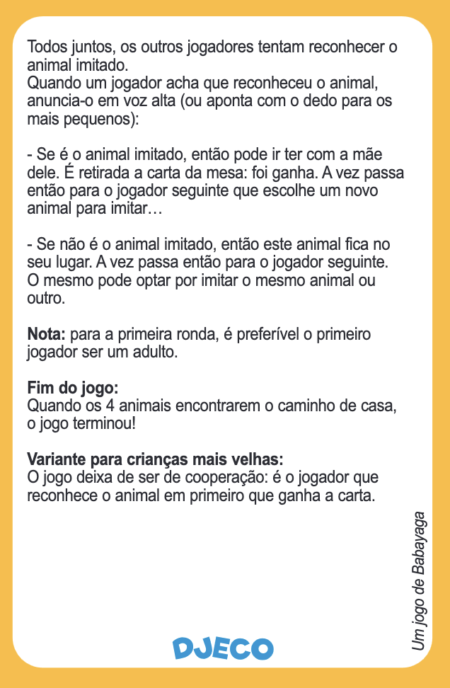  Little Mime Jogo de Cartas de Mímica/Imitação - Djeco 