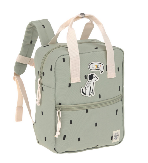  Mini Mochila Square Happy Prints Light Olive - Lassig 