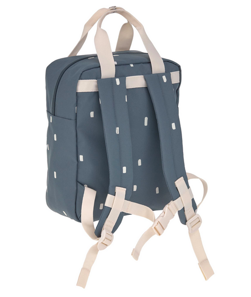  Mini Mochila Square Happy Prints Midnight Blue - Lassig 