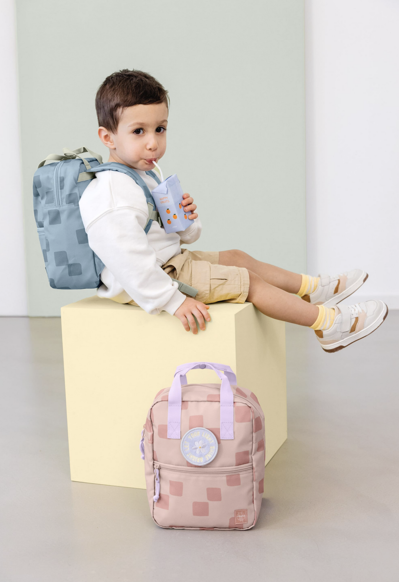  Mini Mochila Square Pattern Party Blue - Lassig 