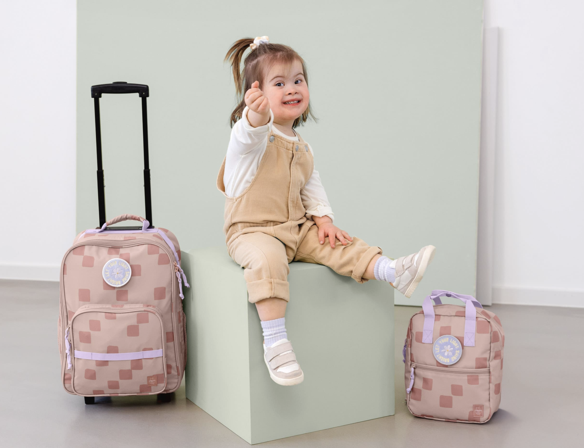  Mini Mochila Square Pattern Party Rose - Lassig 