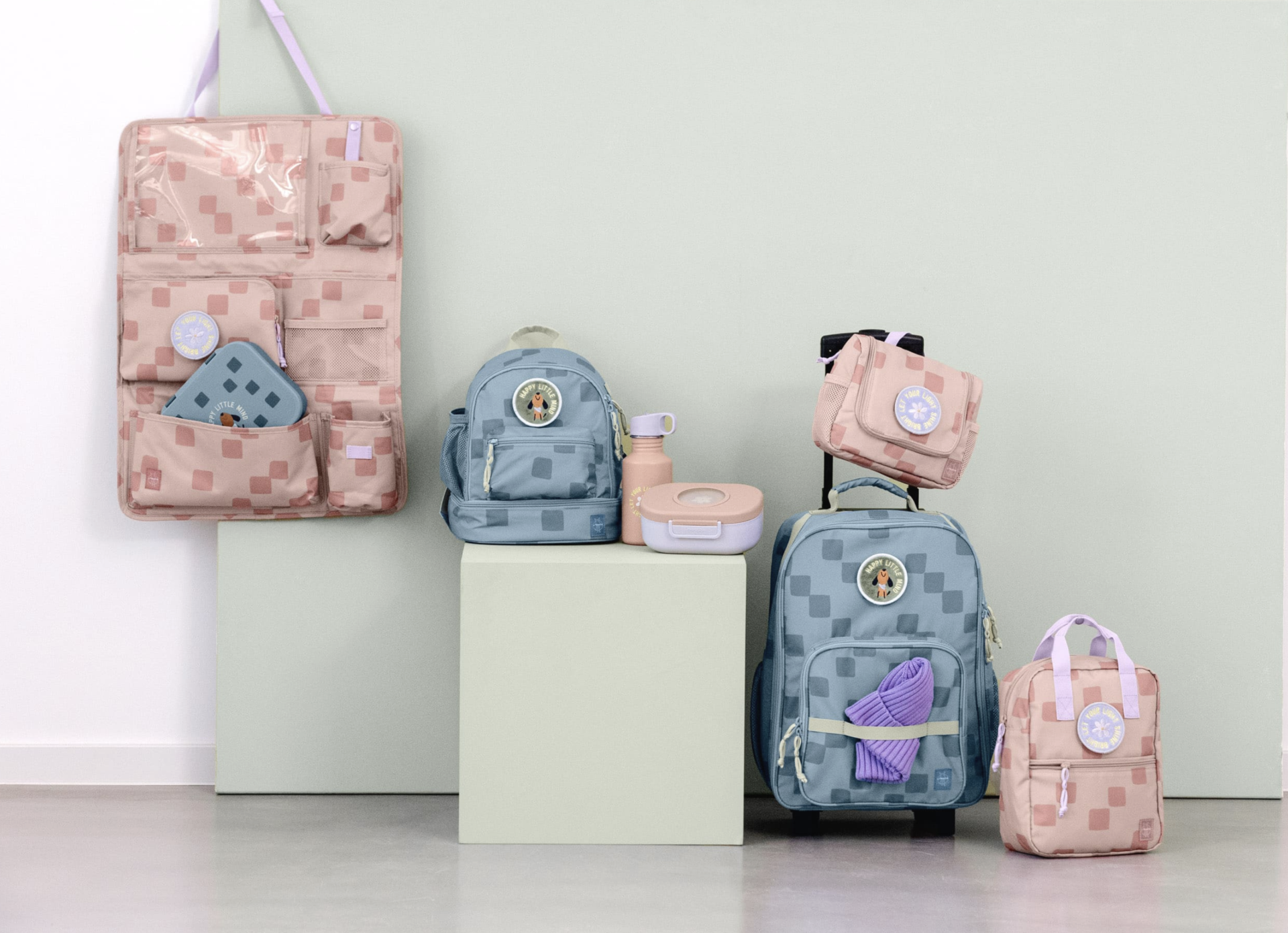  Mini Mochila Square Pattern Party Rose - Lassig 