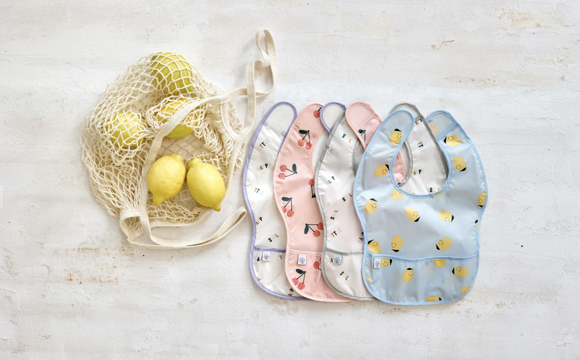  Pack de 2 Babetes Happy Fruits Lemon - Lassig 