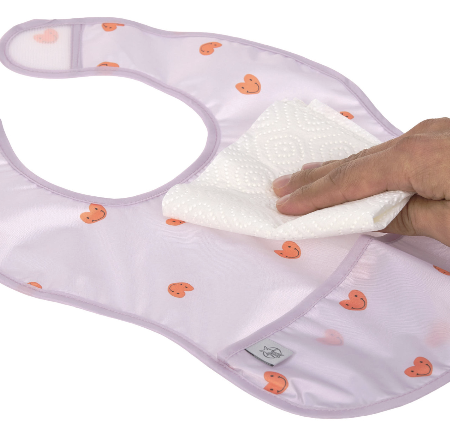 Pack de 2 Babetes Happy Rascals Heart Lavender - Lassig 
