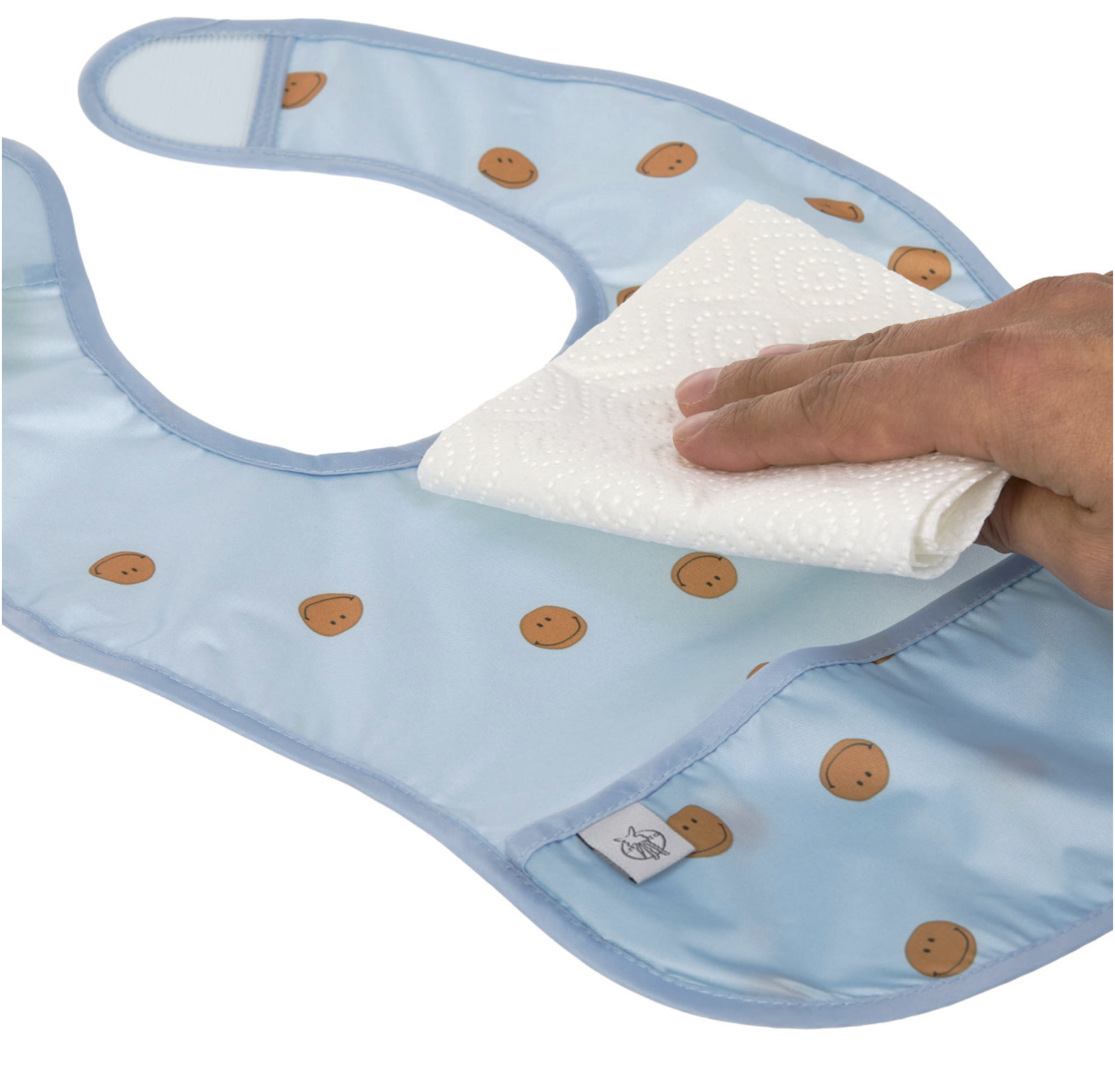 Pack de 2 Babetes Happy Rascals Smile Blue - Lassig 