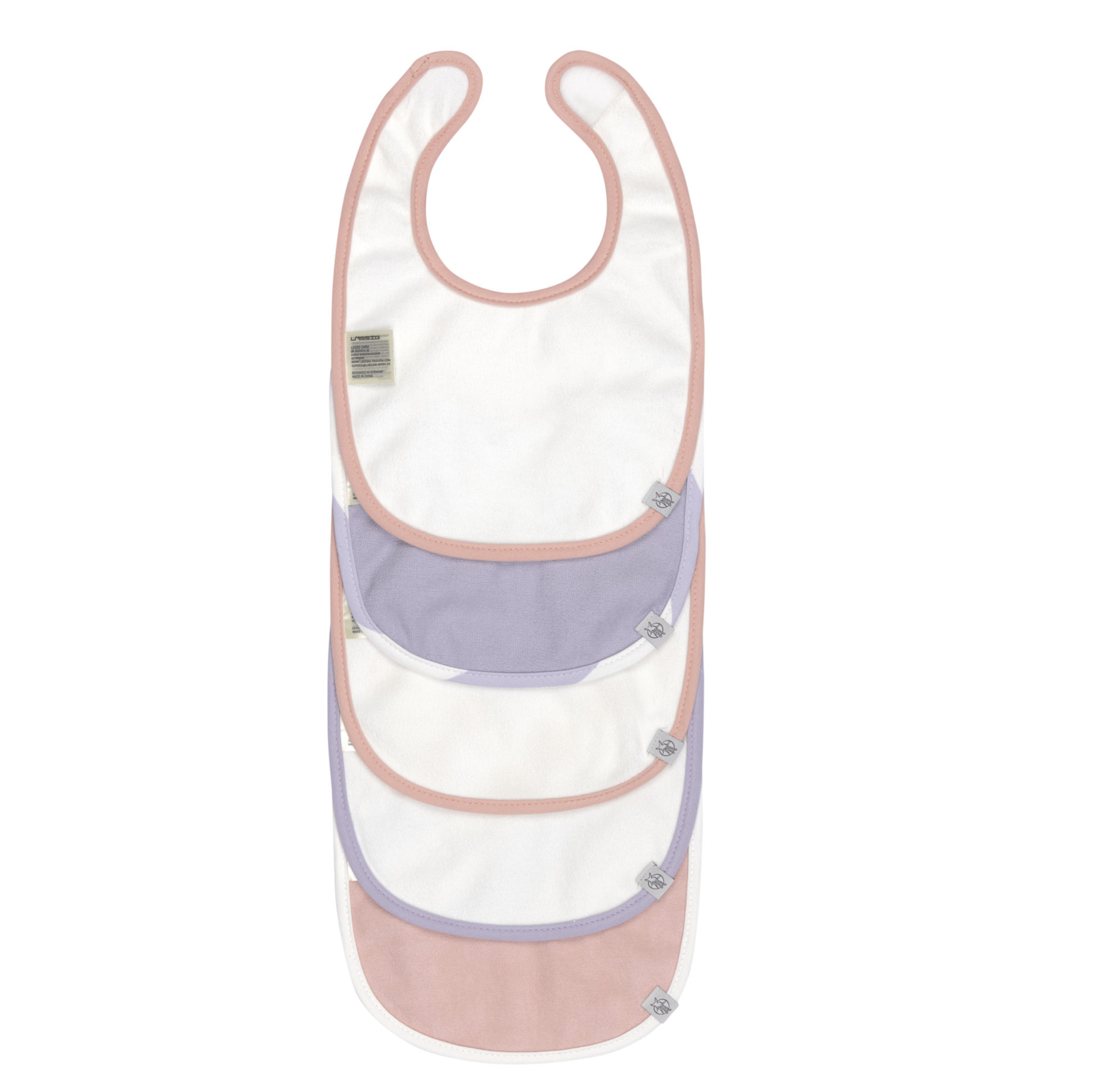  Pack de 5 Babetes Impermeáveis Happy Fruits Peach - Lassig 