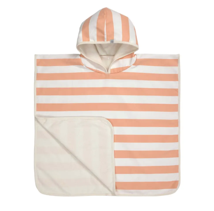  Poncho com Proteção UV 80+ Stripes Milk/Peach - Lassig 