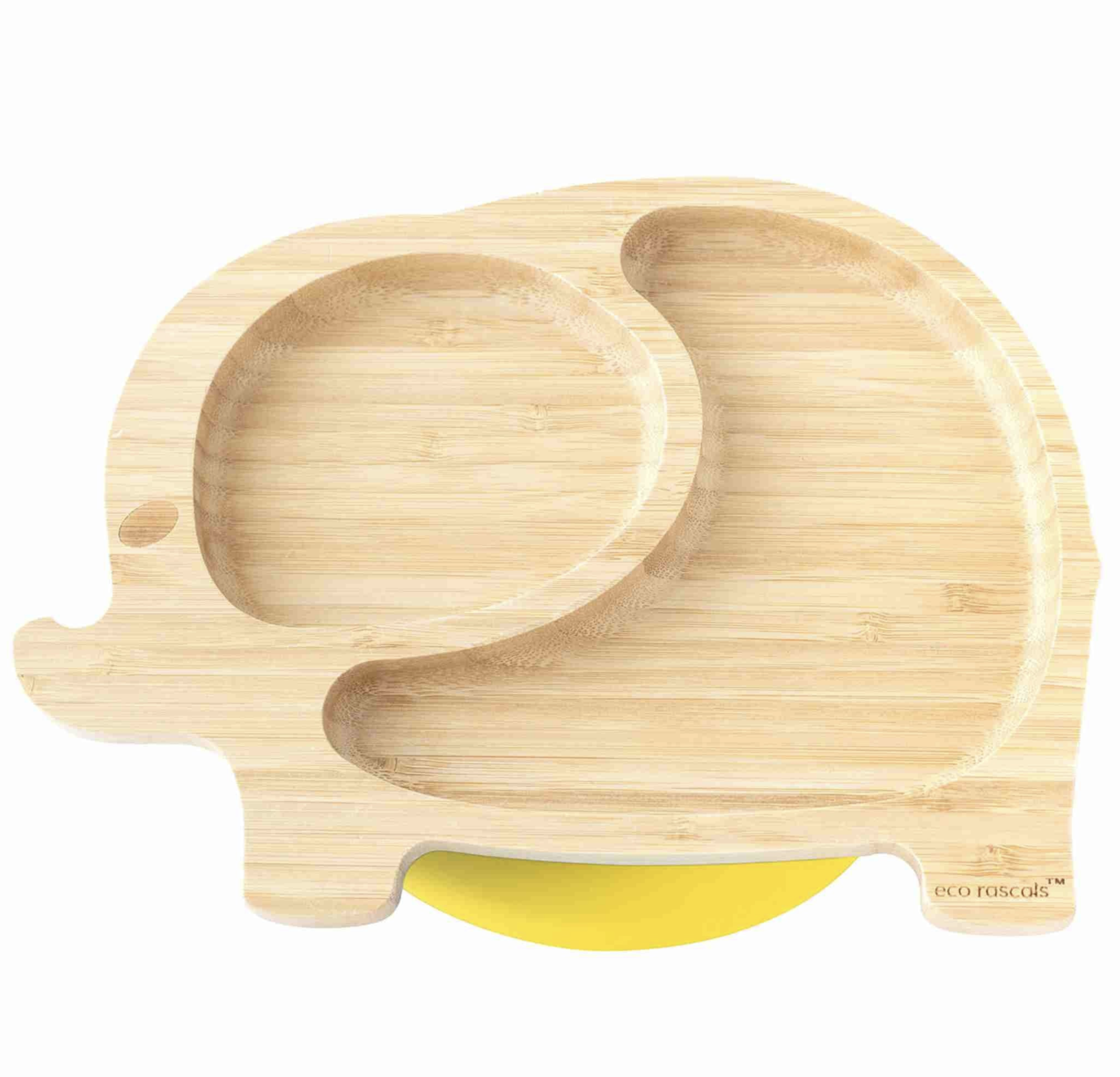  Prato de Bambu Elefante Amarelo - EcoRascals 