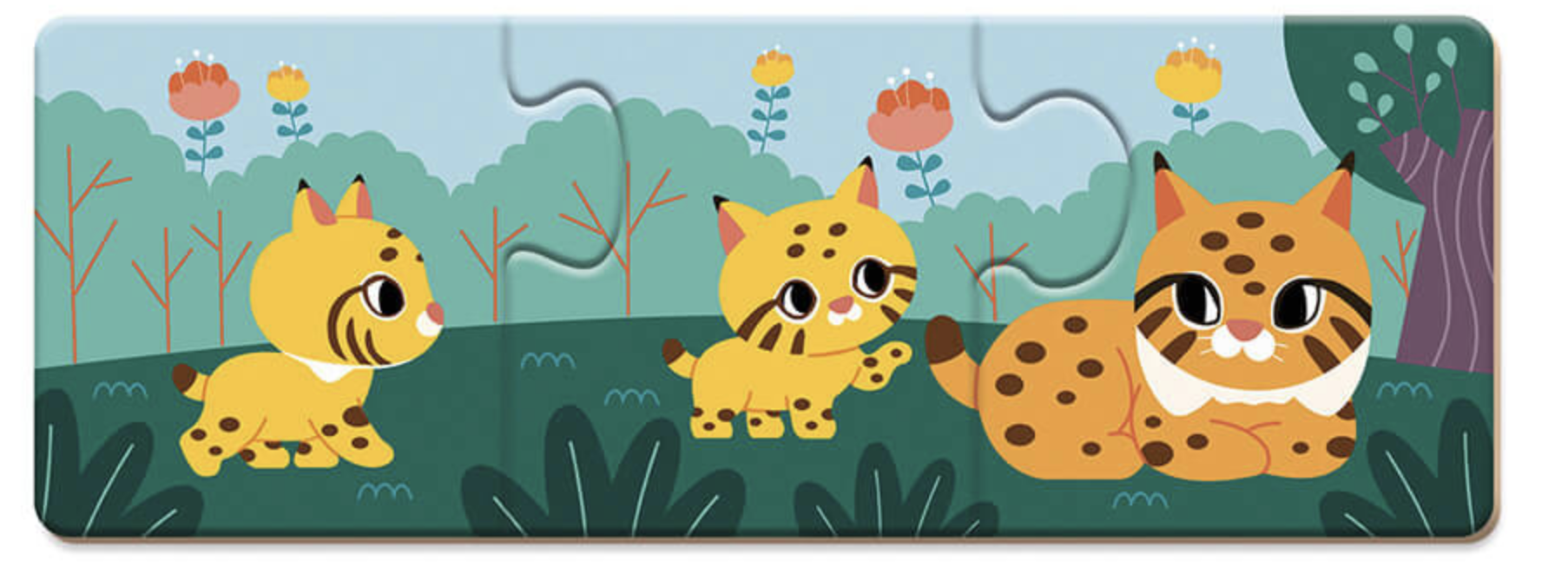  Puzzle de Associação Animais - Janod 
