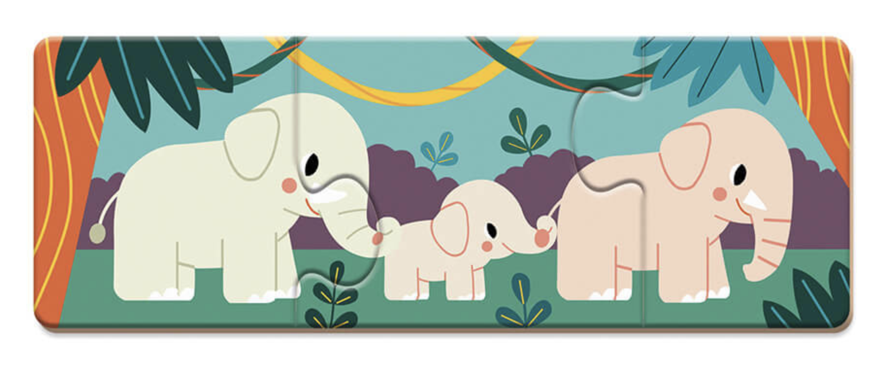  Puzzle de Associação Animais - Janod 