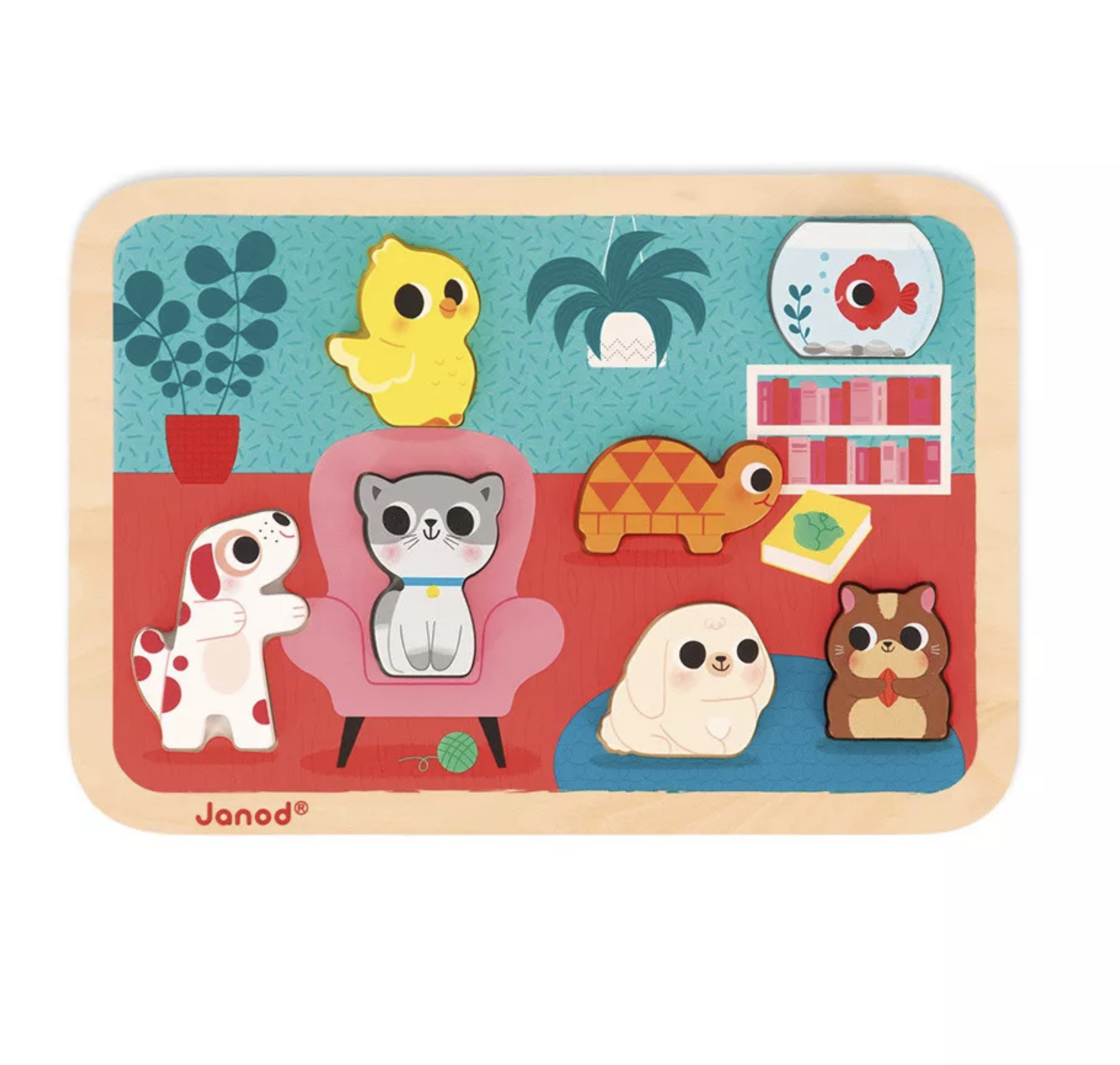  Puzzle de Encaixe Animais de Estimação - Janod 