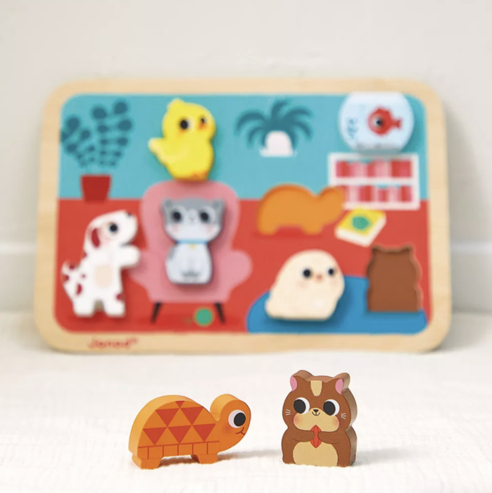 Puzzle de Encaixe Animais de Estimação - Janod
