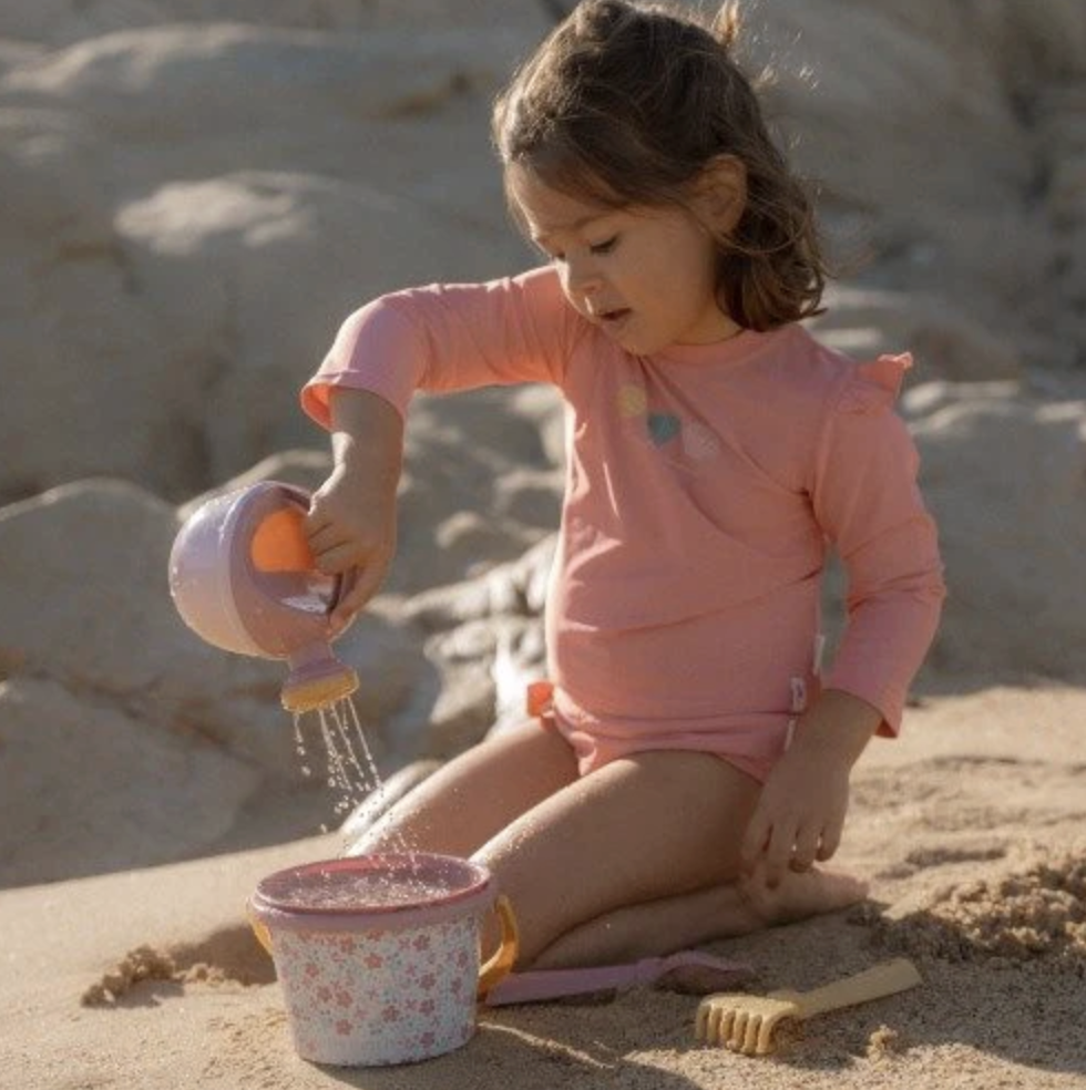  Set de Praia Pink Flowers 5 Peças - Little Dutch 