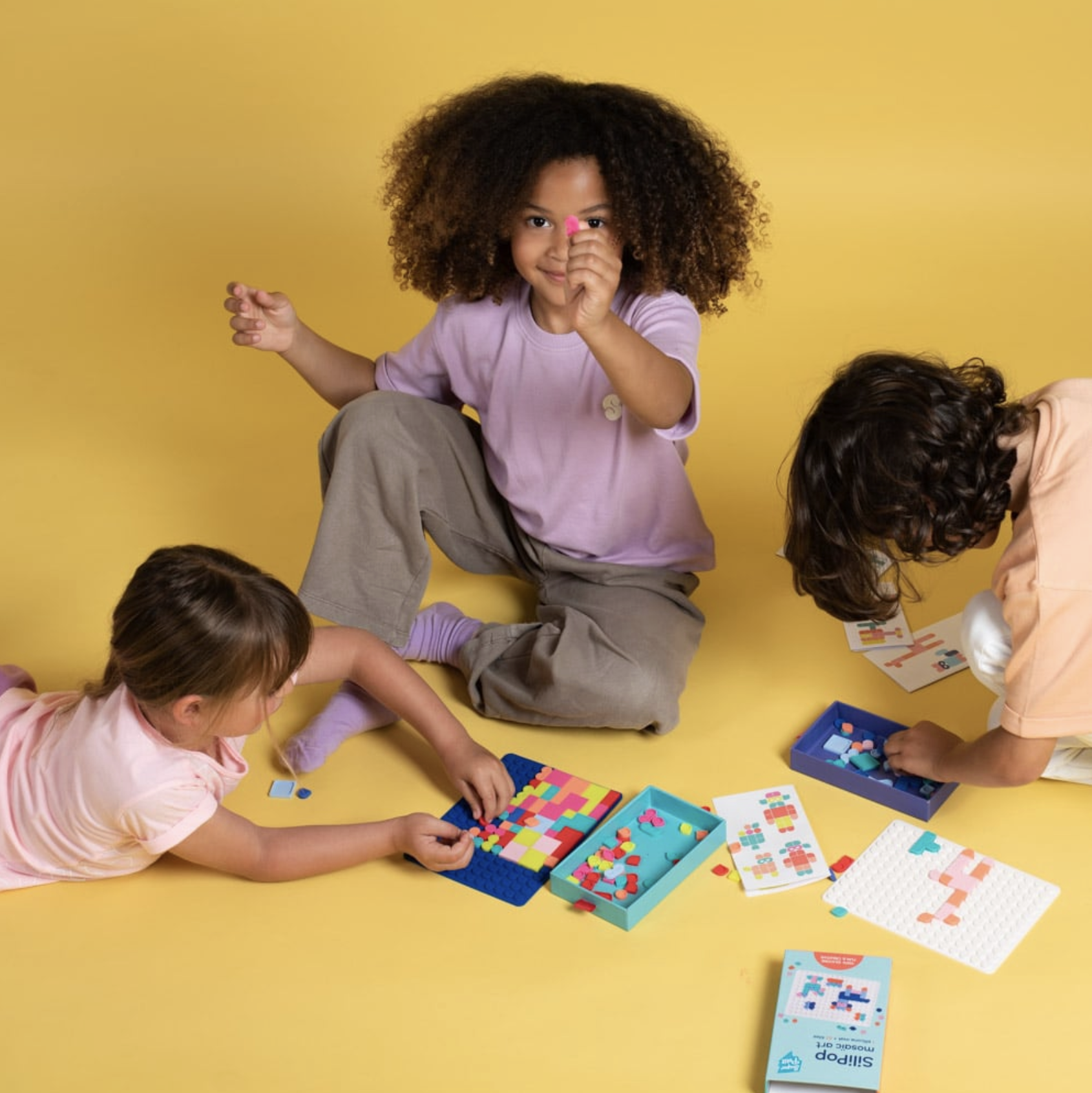  Silipop Mosaico Criativo com Pinos Pop-On Blue - Super Petit 