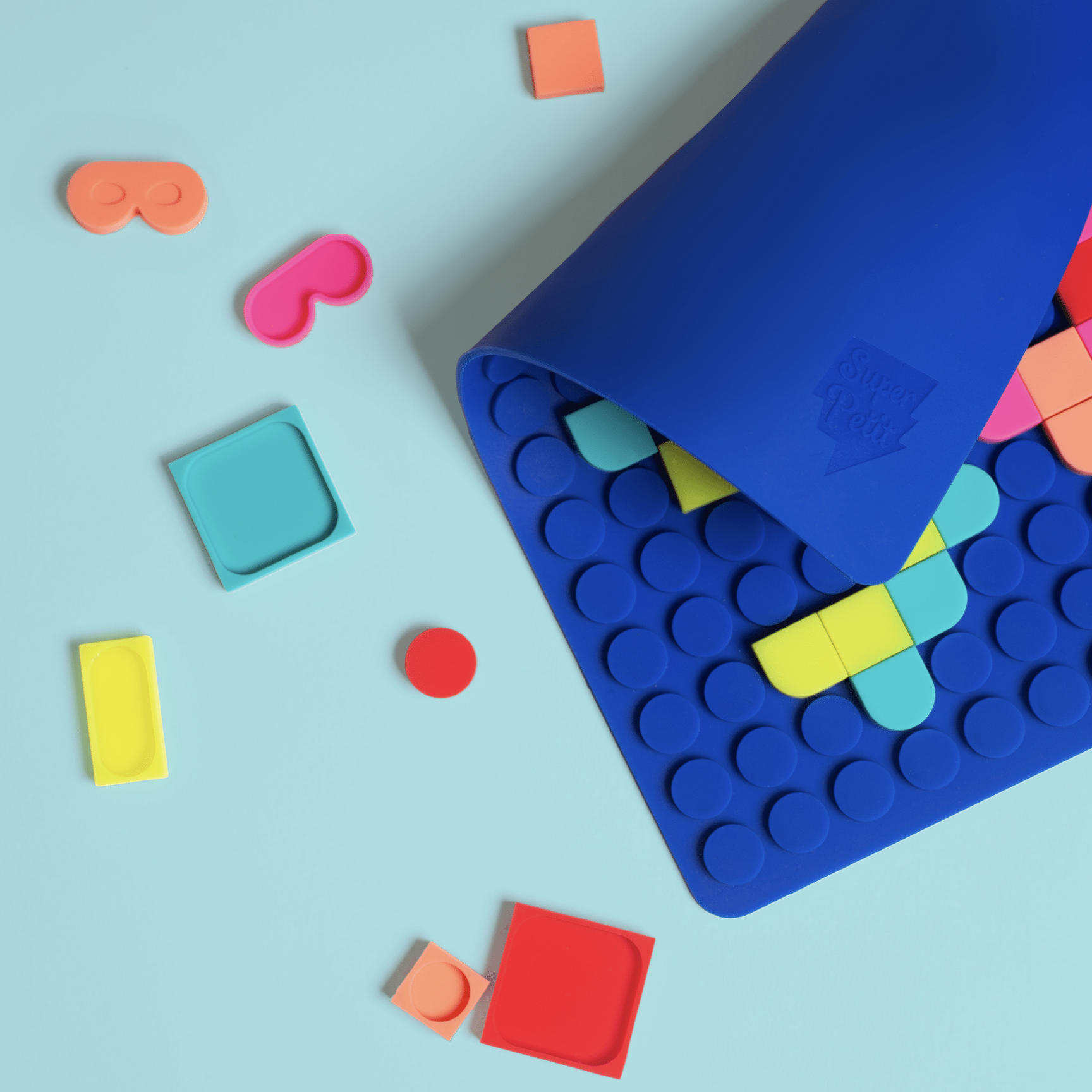  Silipop Mosaico Criativo com Pinos Pop-On Blue - Super Petit 