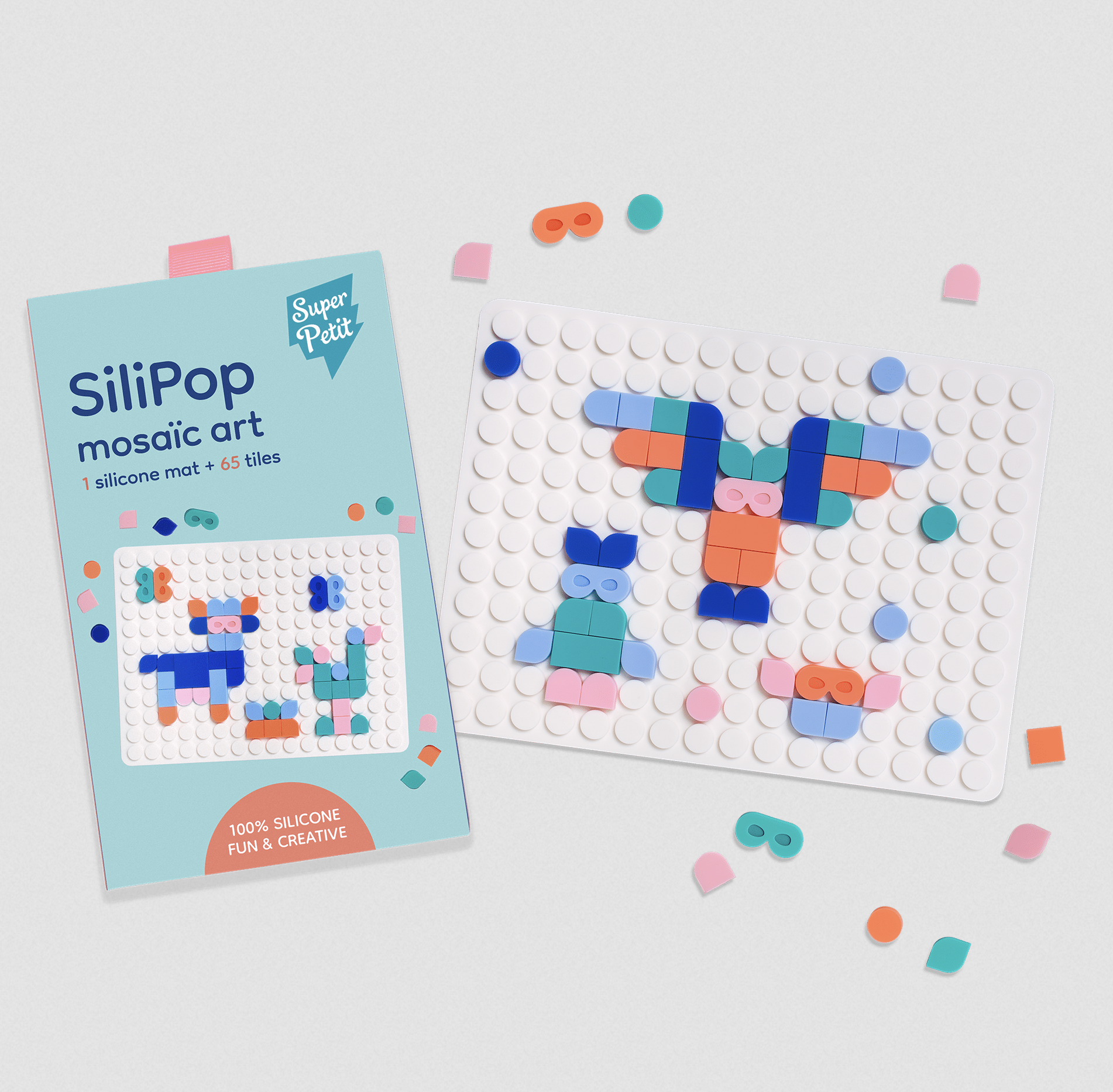  Silipop Mosaico Criativo com Pinos Pop-On Whithe - Super Petit 
