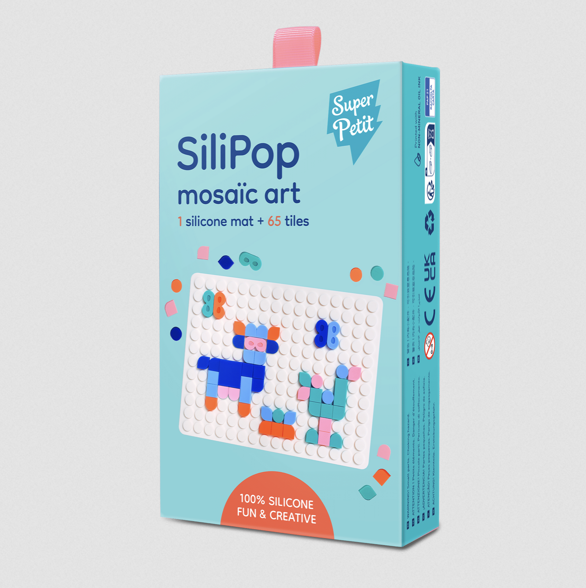  Silipop Mosaico Criativo com Pinos Pop-On Whithe - Super Petit 