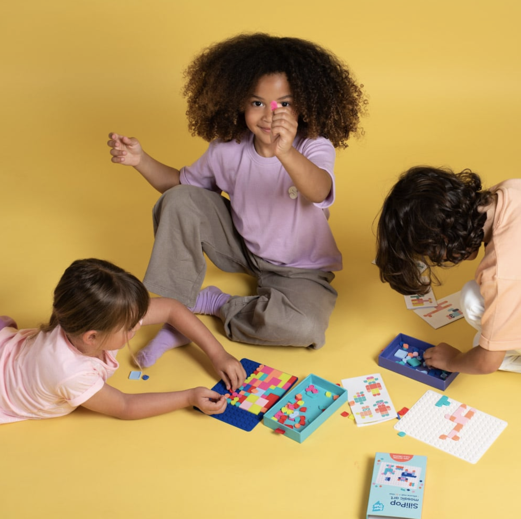  Silipop Mosaico Criativo com Pinos Pop-On Whithe - Super Petit 