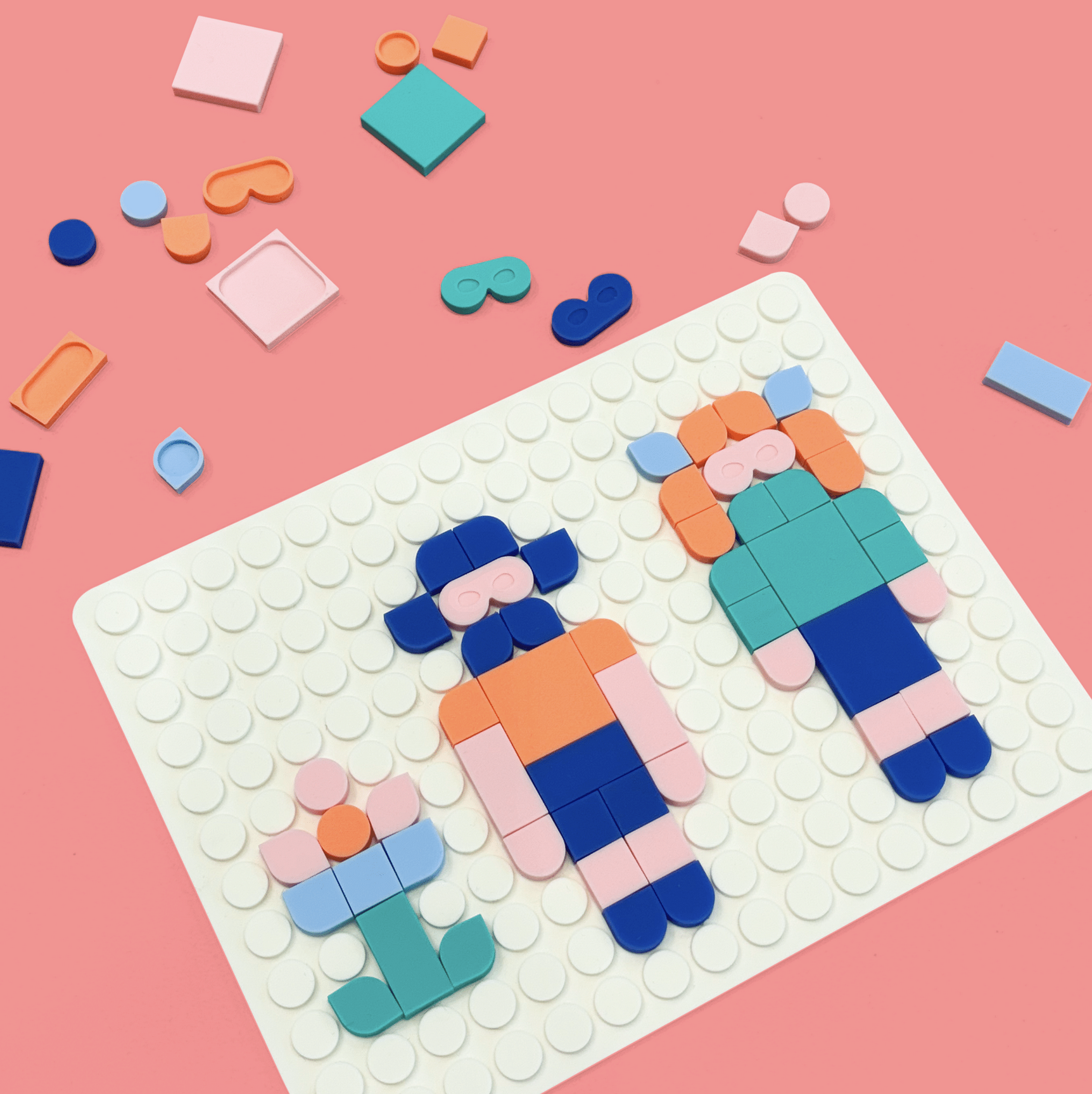  Silipop Mosaico Criativo com Pinos Pop-On Whithe - Super Petit 