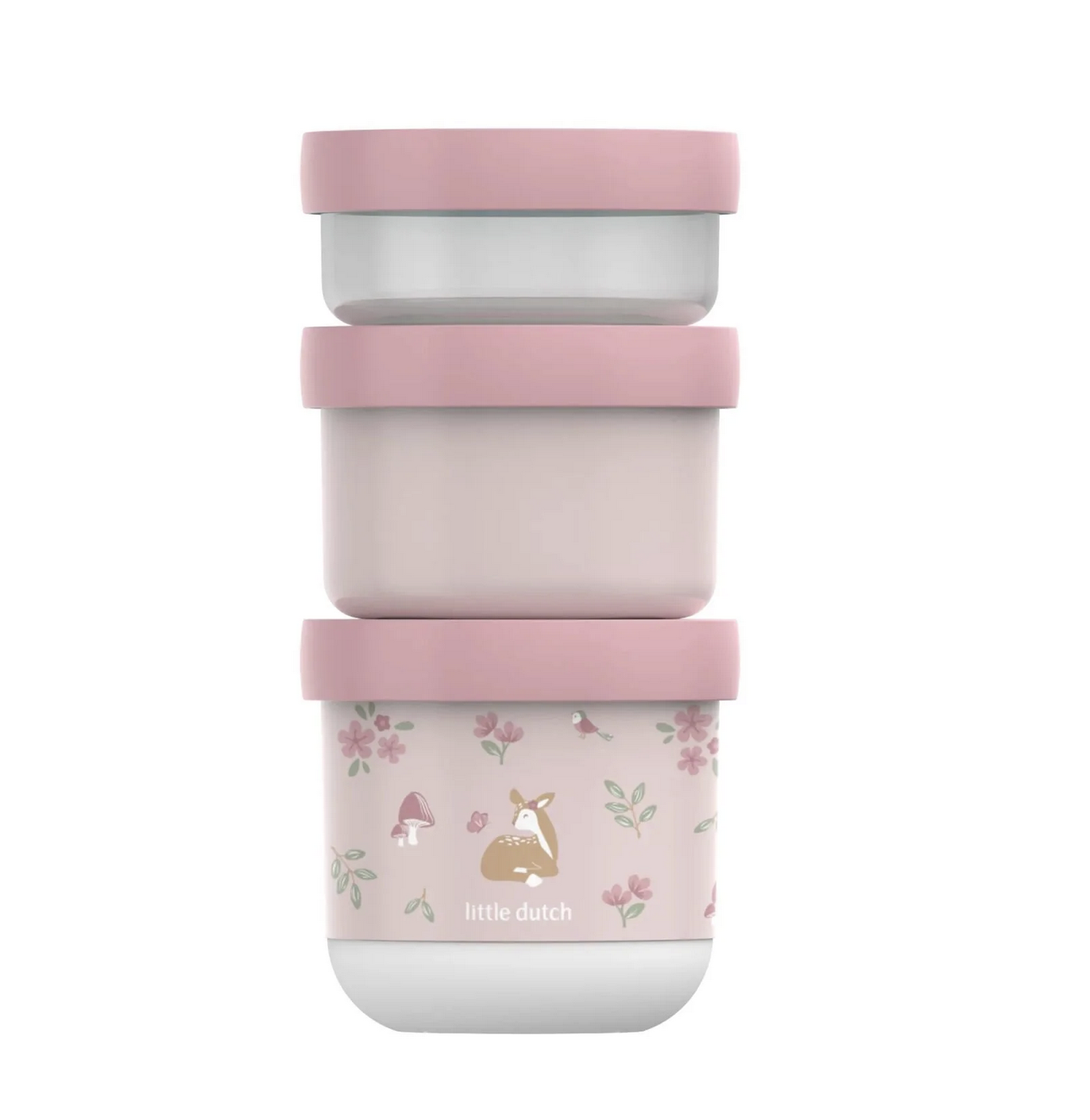  Snackbox Empilhável Mepal Mio 3 peças Fairy Garden - Little Dutch 