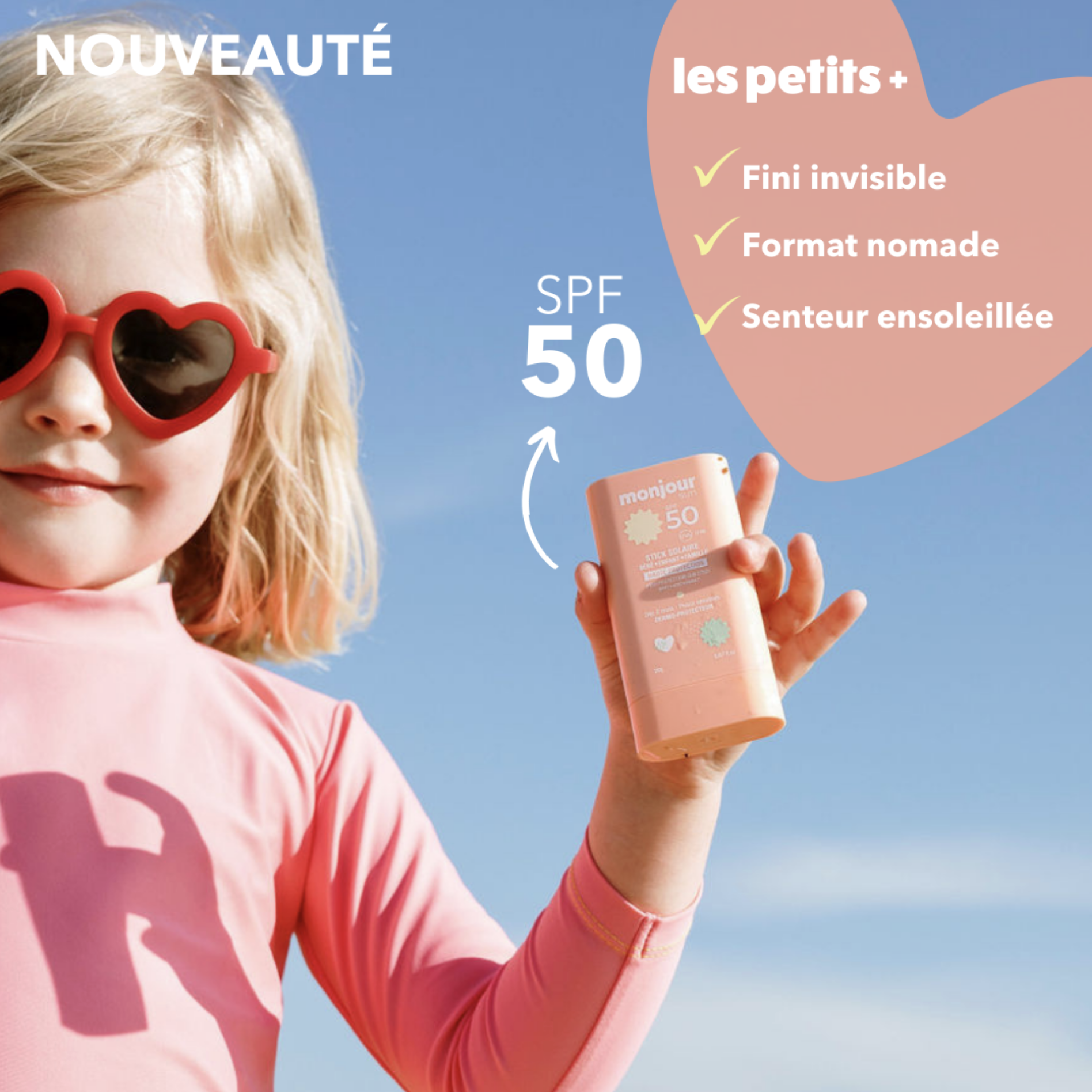  Stick Solar Invisível SPF 50 - Monjour 