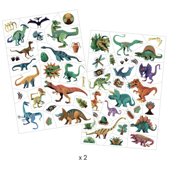  Tatuagens Dinossauros - Djeco 