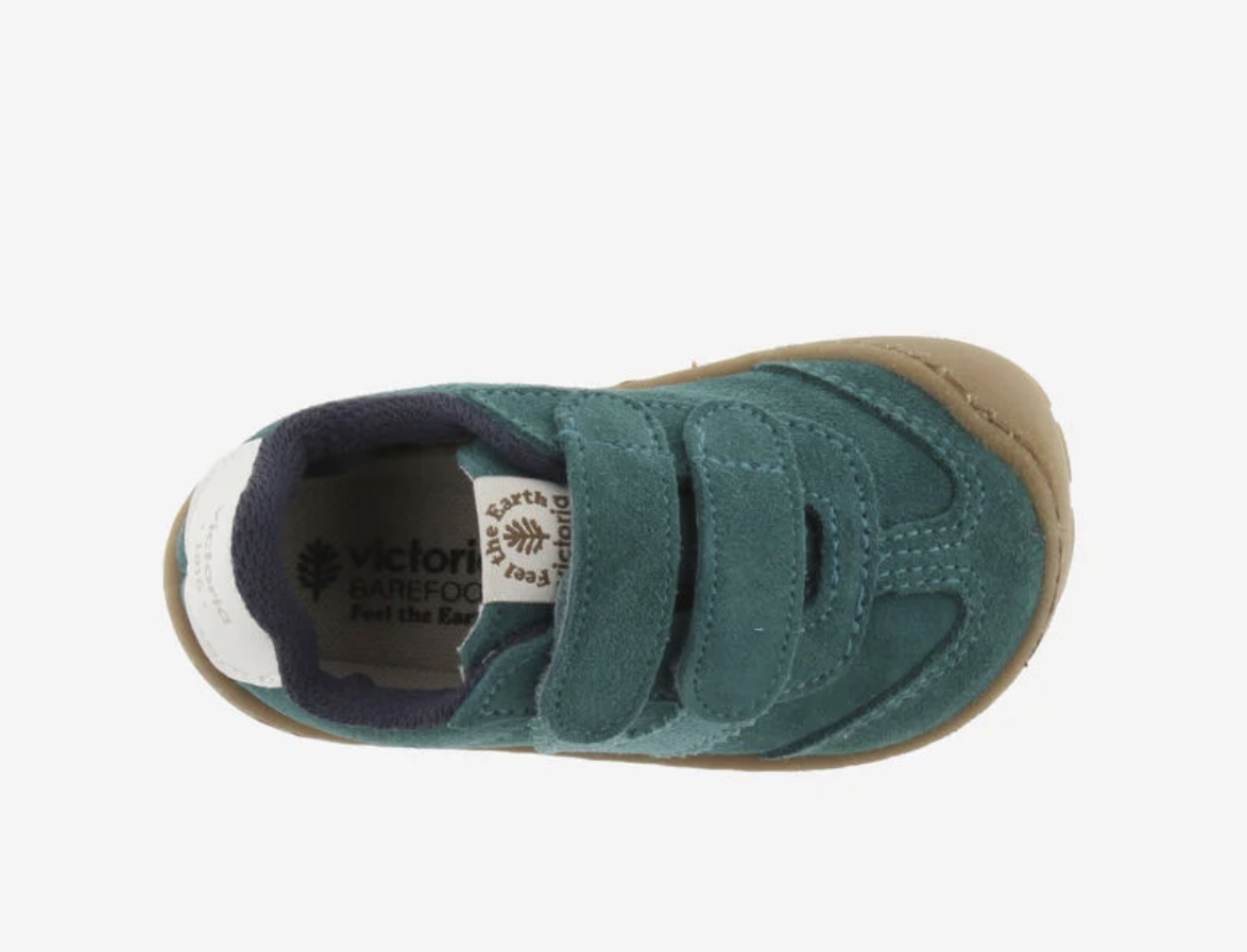  Victoria Barefoot Bosco Tiras Couro Rachado Verde 