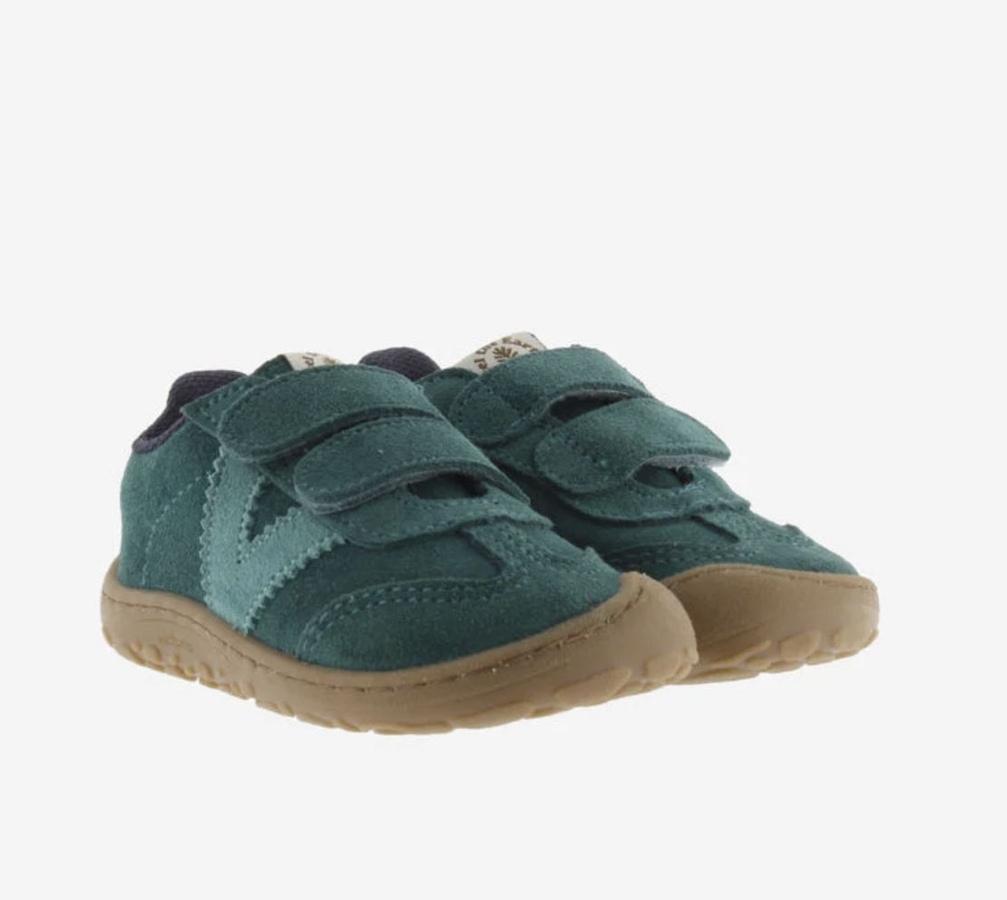  Victoria Barefoot Bosco Tiras Couro Rachado Verde 