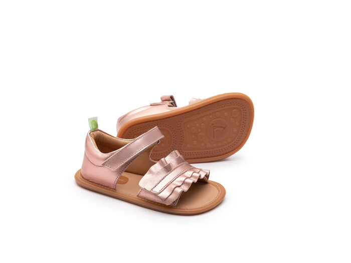  Sandália Ruffy Rose Gold - Tip Toey Joey 