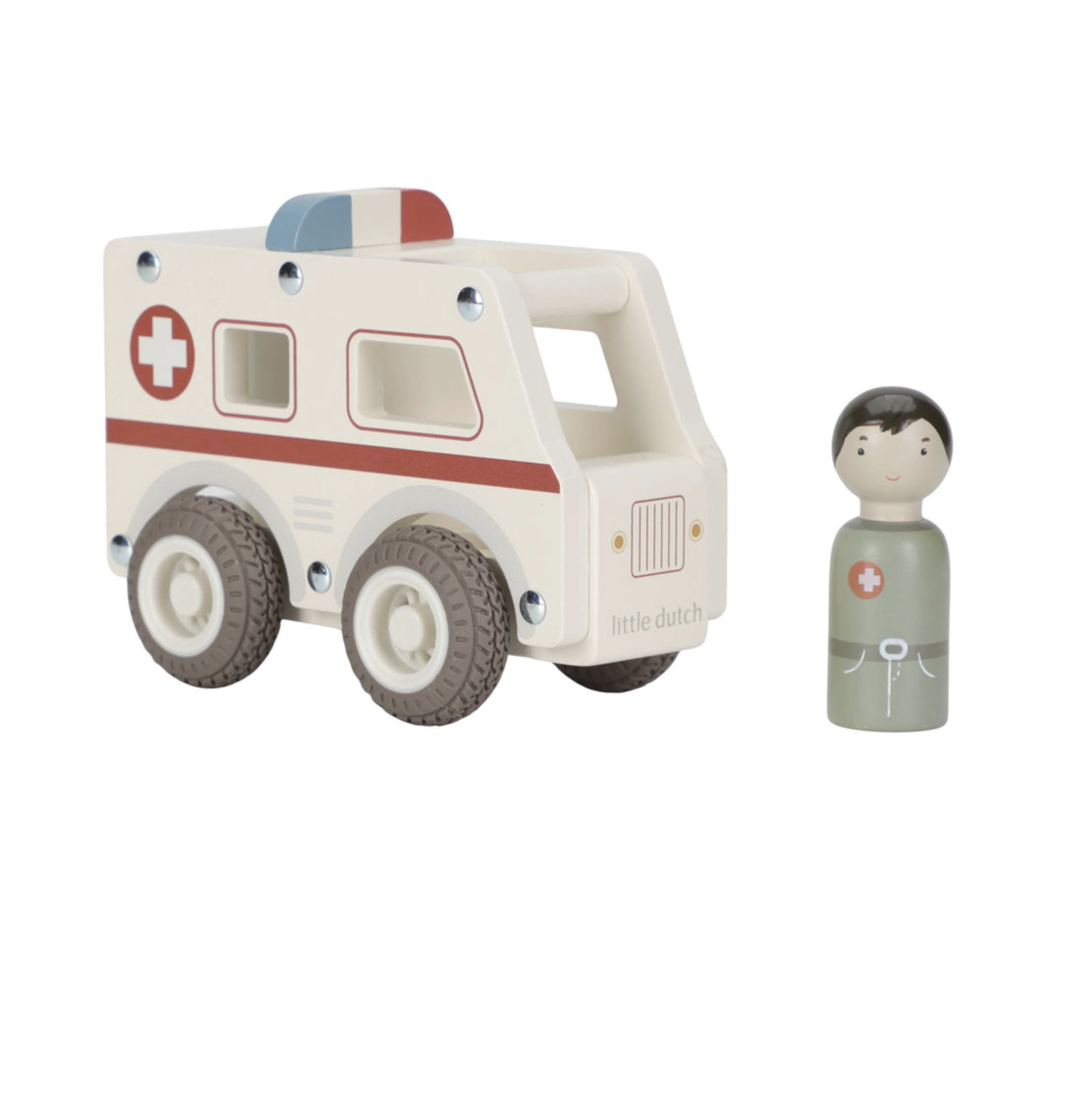 Ambulância de Bombeiros Brinquedo de Madeira FSC - Little Dutch