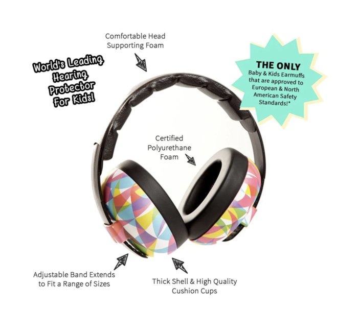 Auriculares Protetores de Ouvido 0-3 Anos Magenta- Banz