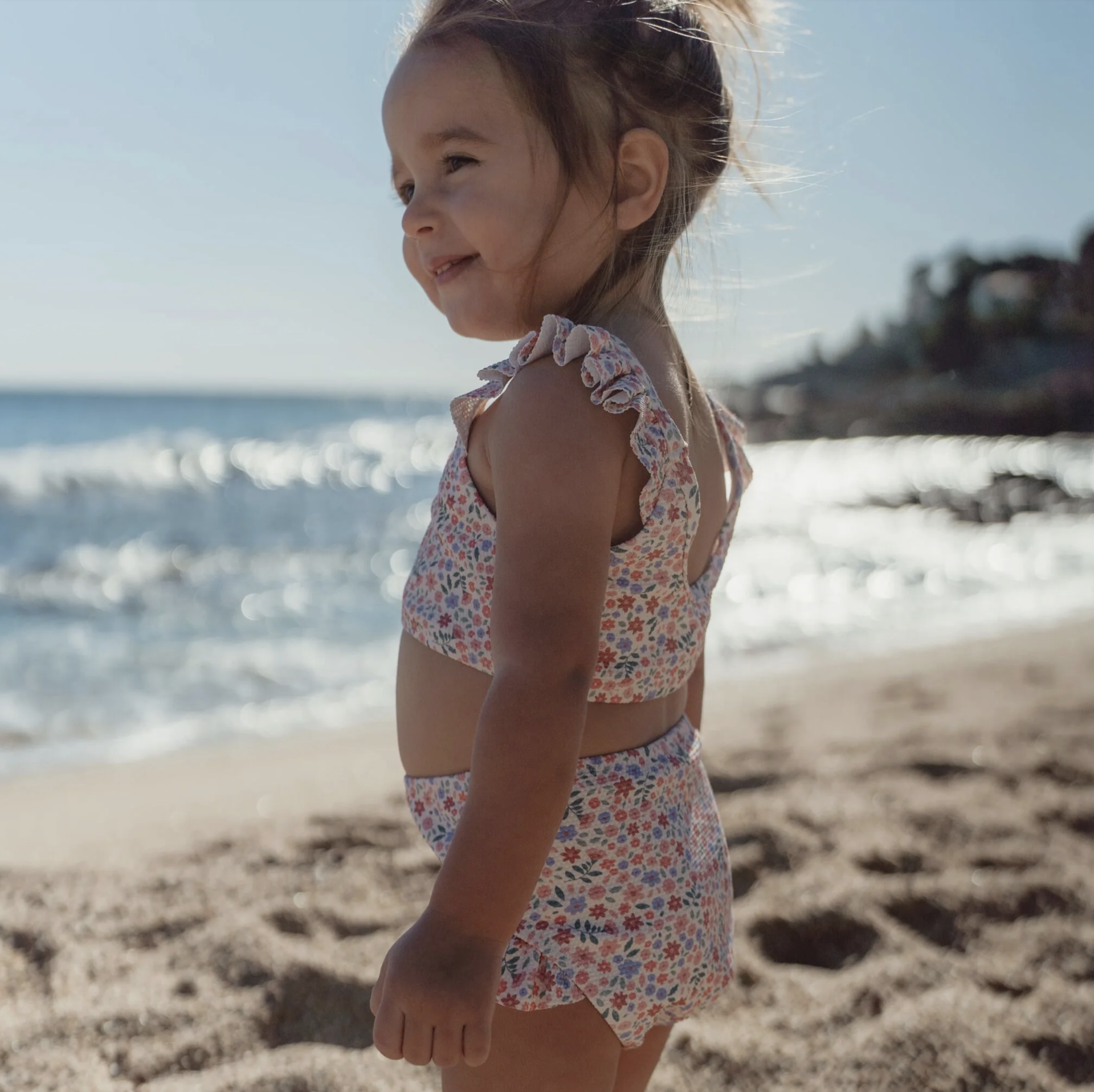 Biquíni com Folhos Floral Print - Little Dutch