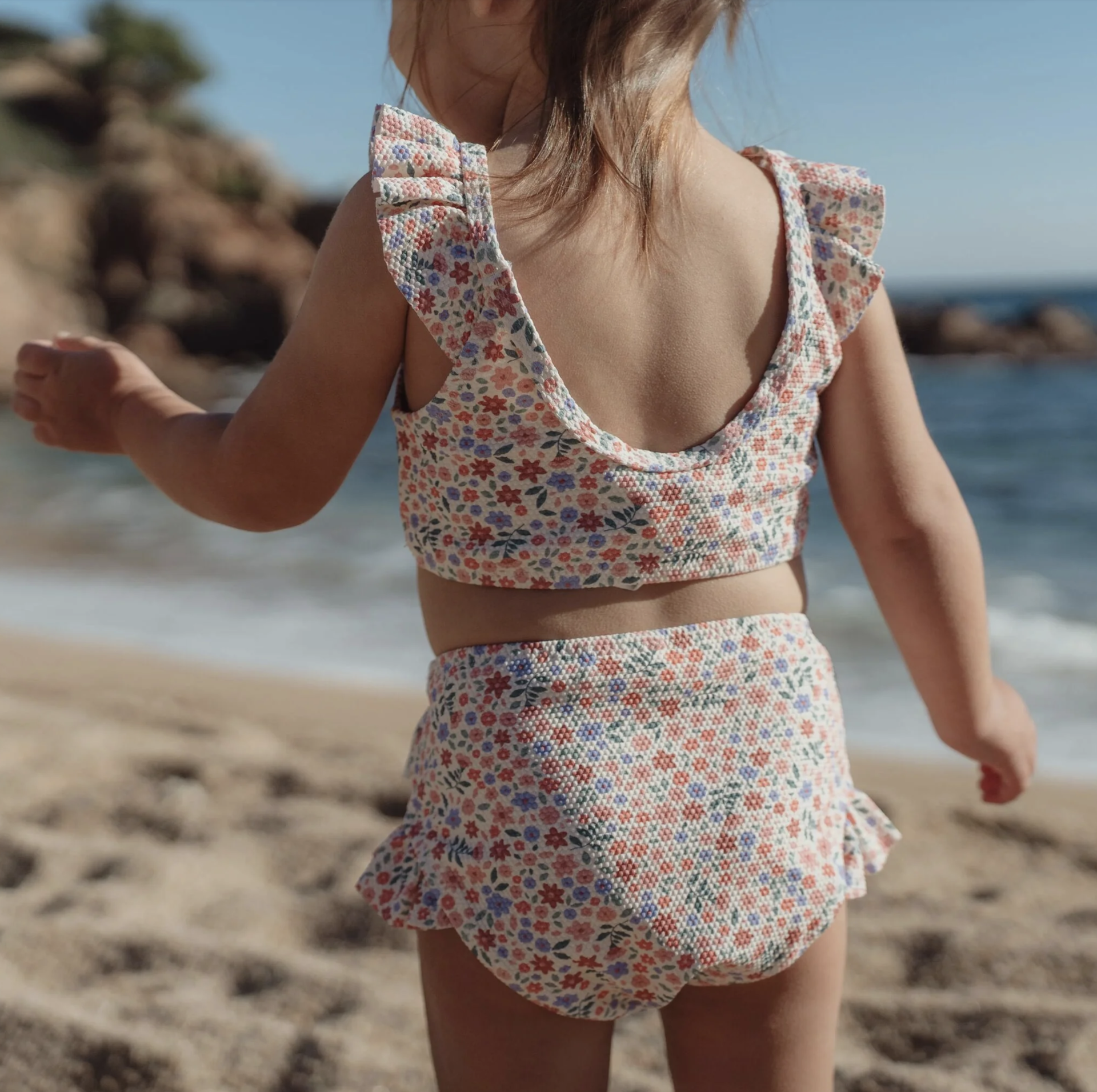 Biquíni com Folhos Floral Print - Little Dutch