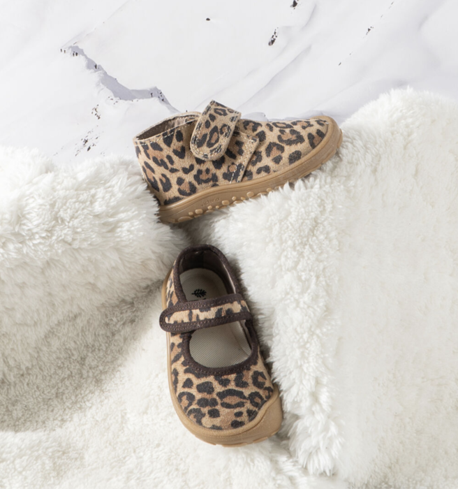 Bosco Tira Botim Barefoot Couro Rachado Leopardo - Victoria