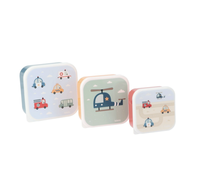 Caixas de Lanche Pack de 3 City Cars - Tutete