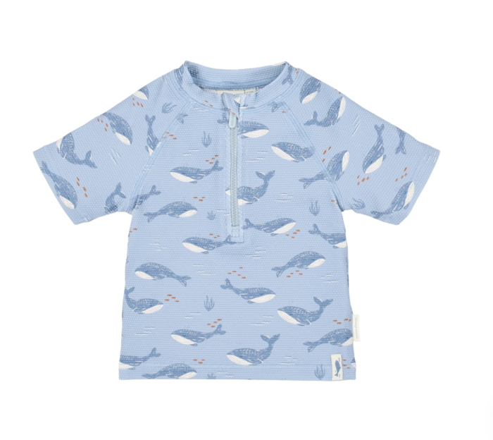 Camisola de Banho Short Sleeve Blue Ocean Splash - Little Dutch