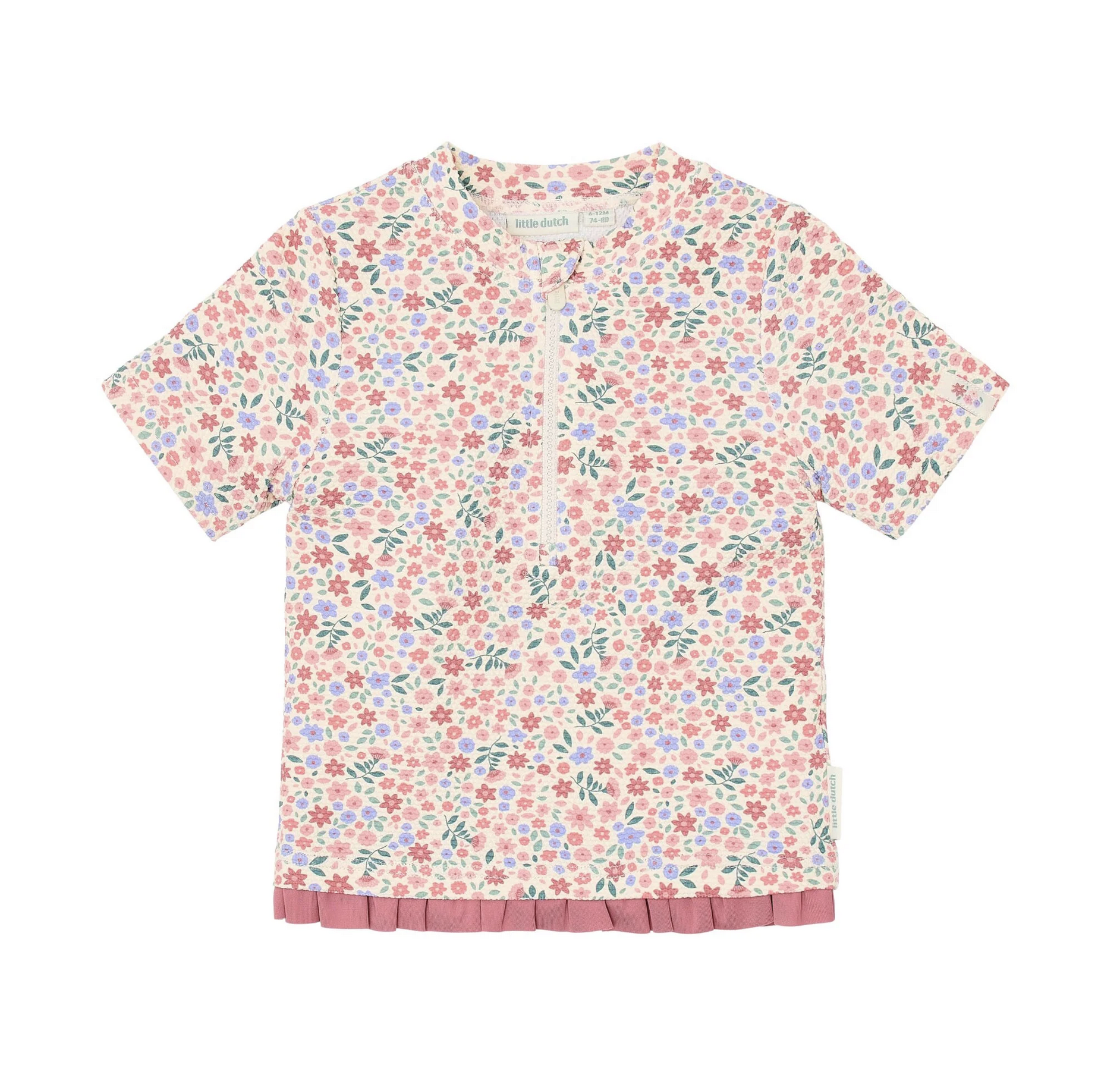Camisola de Banho Short Sleeve Floral Print - Little Dutch