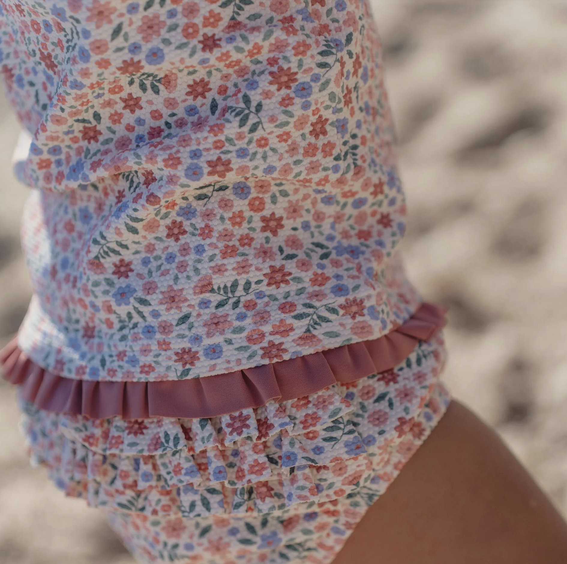 Camisola de Banho Short Sleeve Floral Print - Little Dutch