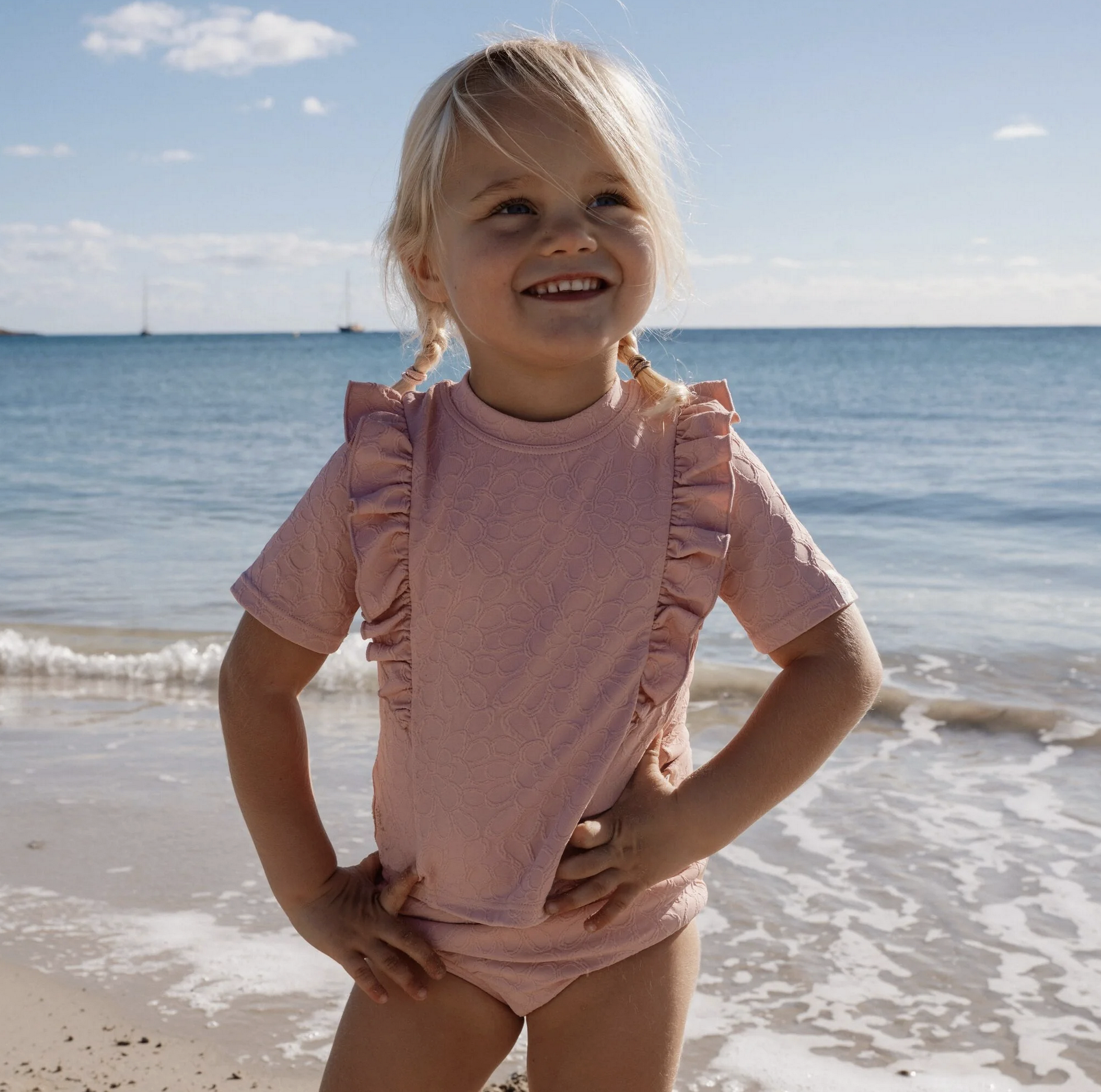 Camisola de Banho Short Sleeve Pink - Little Dutch
