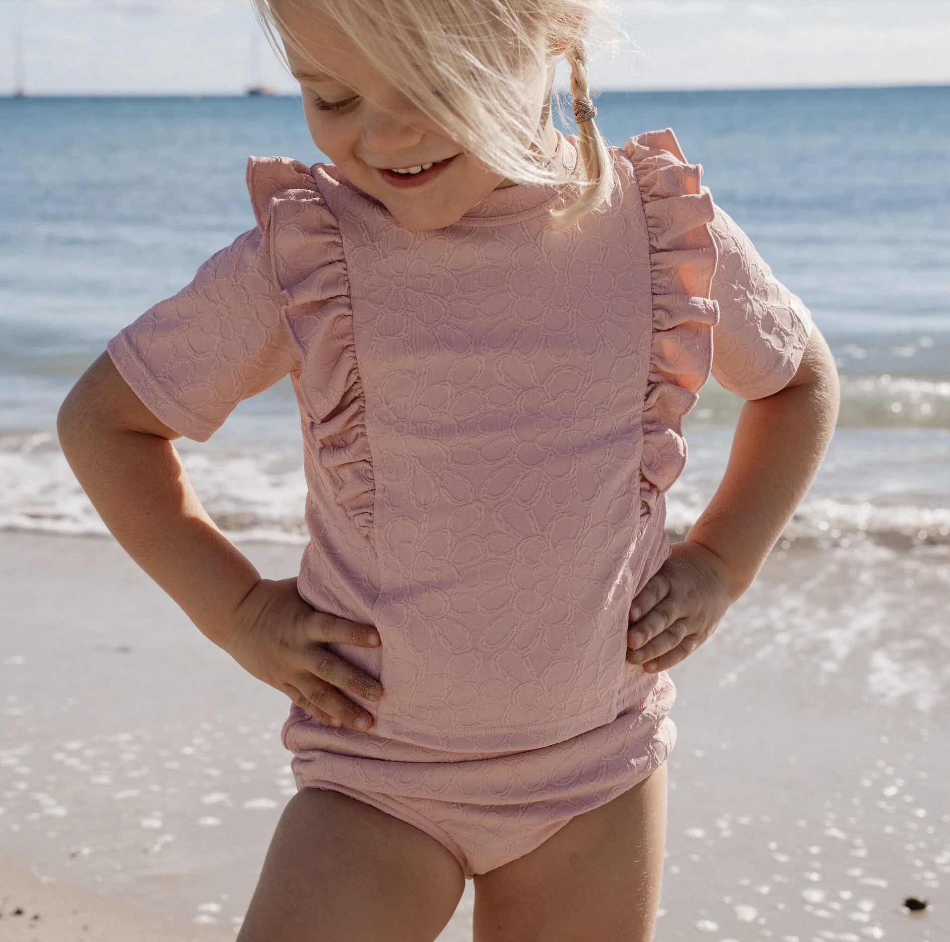 Camisola de Banho Short Sleeve Pink - Little Dutch