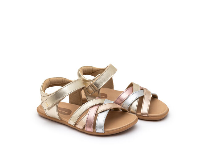  Sandálias Criss Cross Rose Gold - Tip Toey Joey 